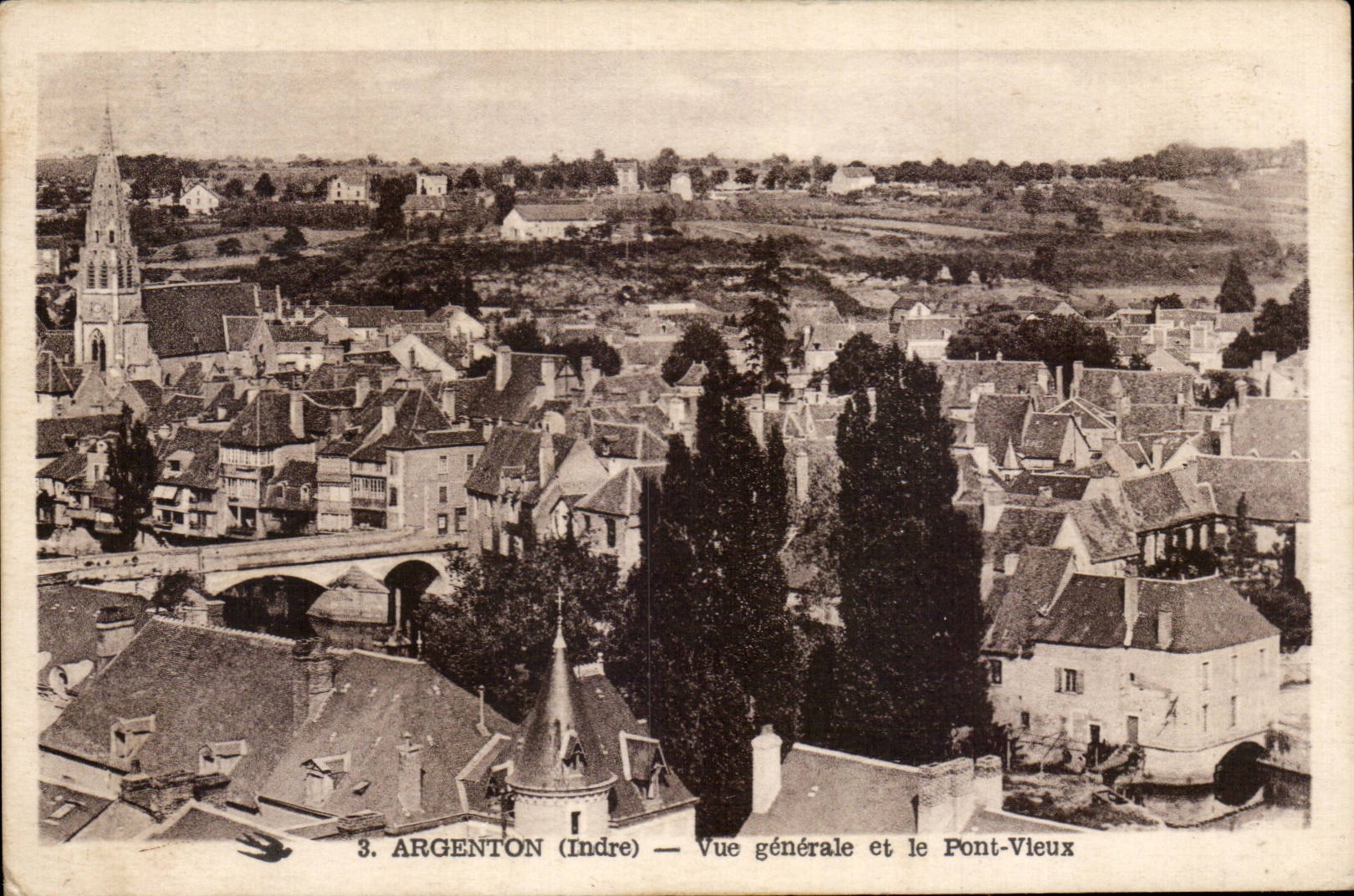 CPA Nickle silver on Hollow View and the old bridge