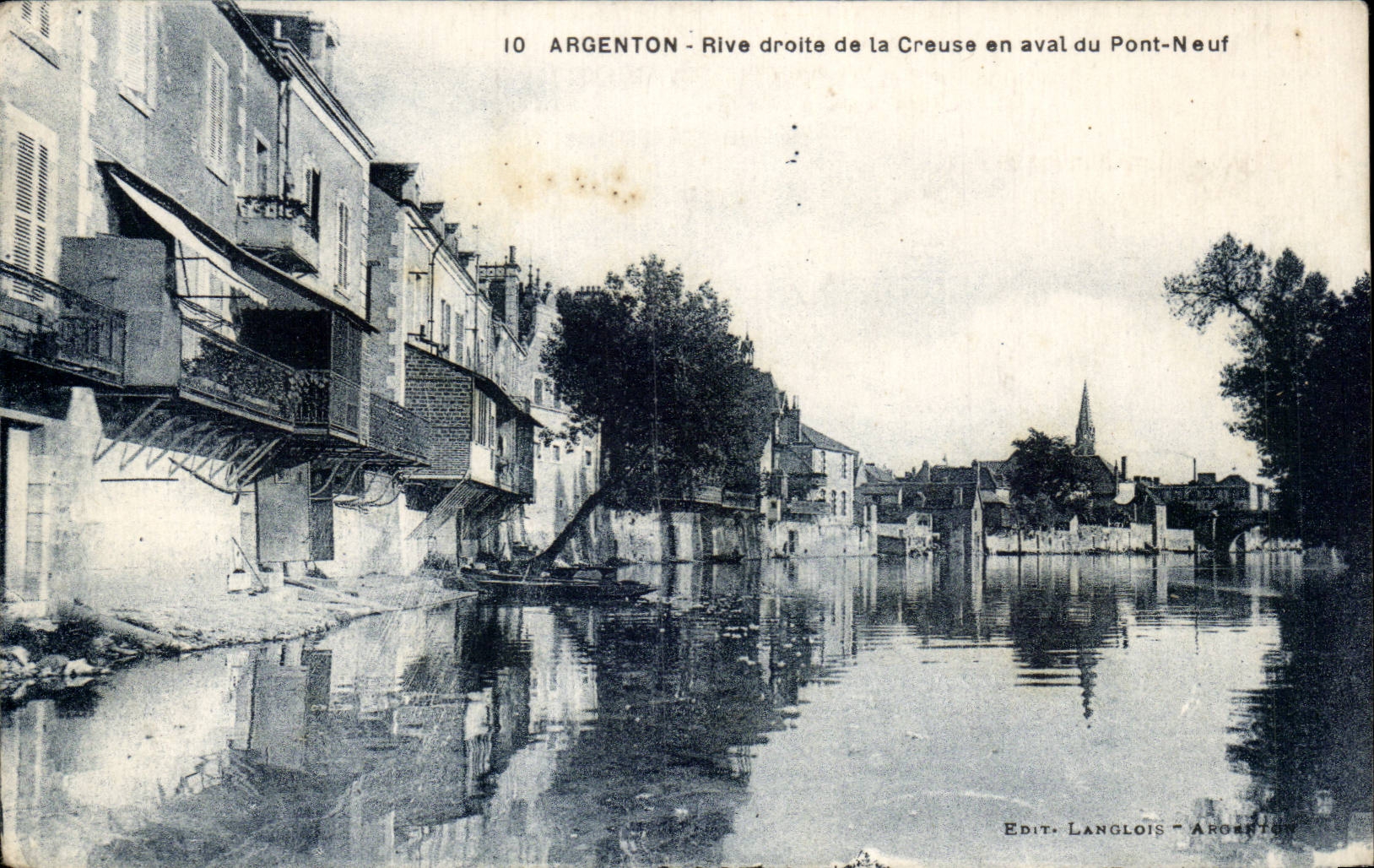 CPA Nickle silver on Hollow Right Bank of Hollow downstream from the new bridge