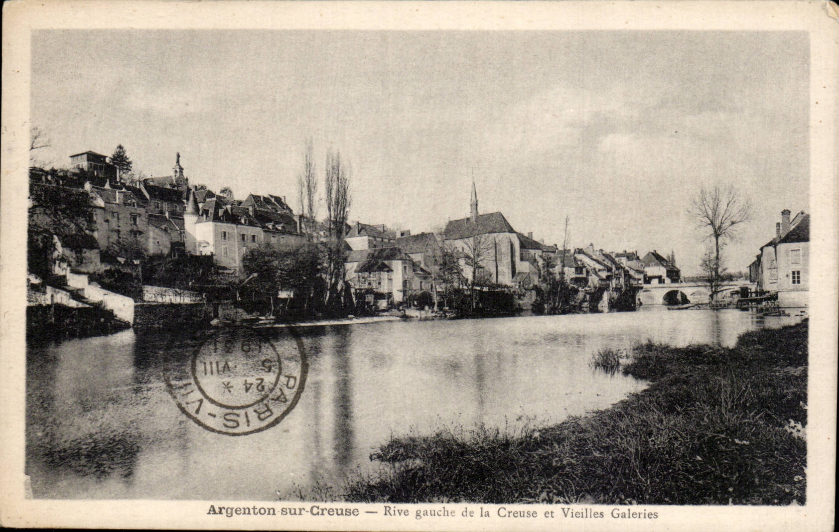 CPA Nickle silver on Hollow Left bank of Hollow and old galleries