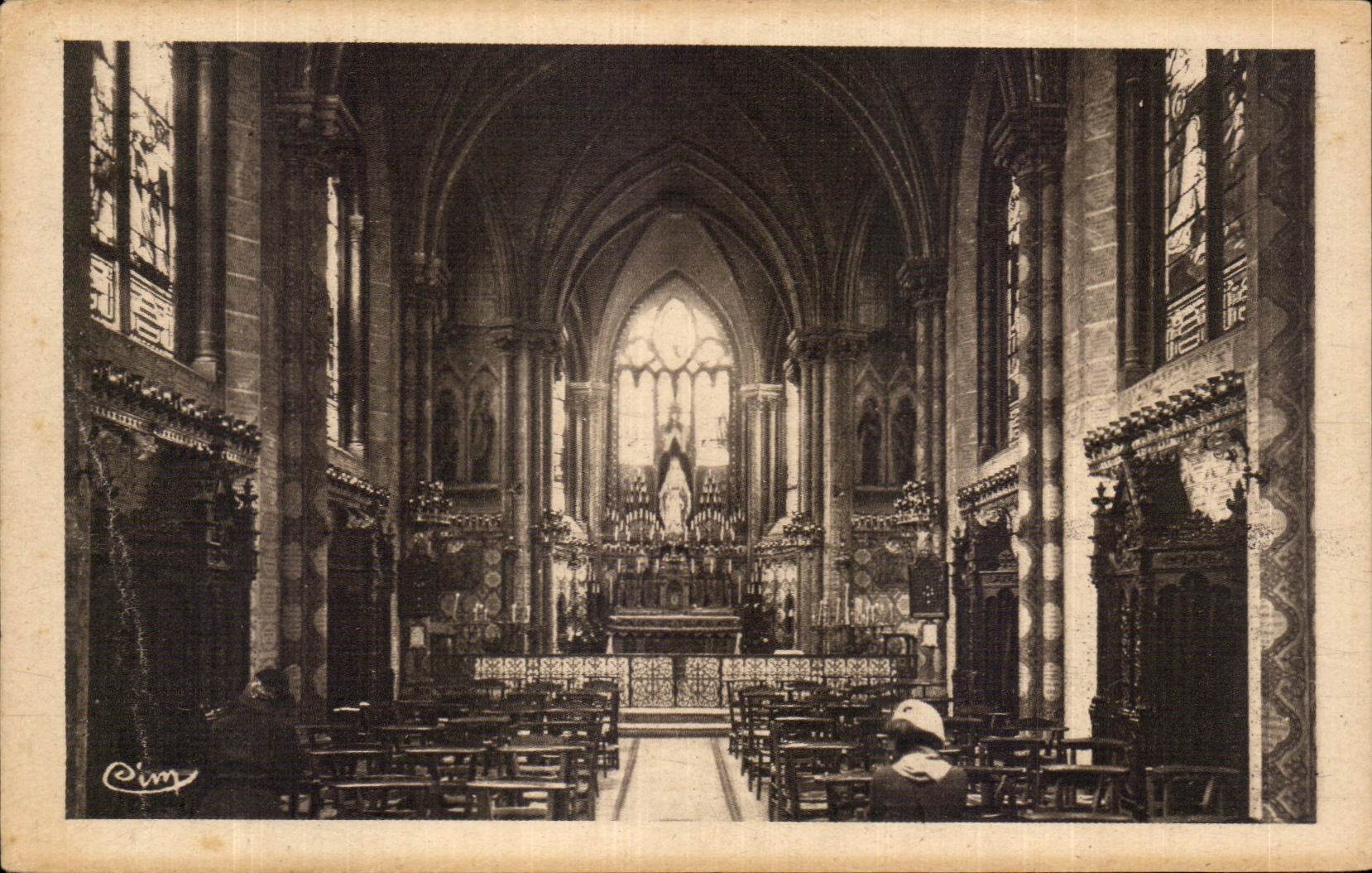 CPA Issoudun Basilica of the Sacring Heart