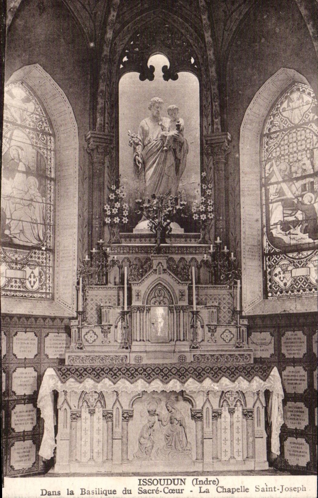 CPA Issoudun In the basilica of the Sacring Heart the vault Saint Joseph