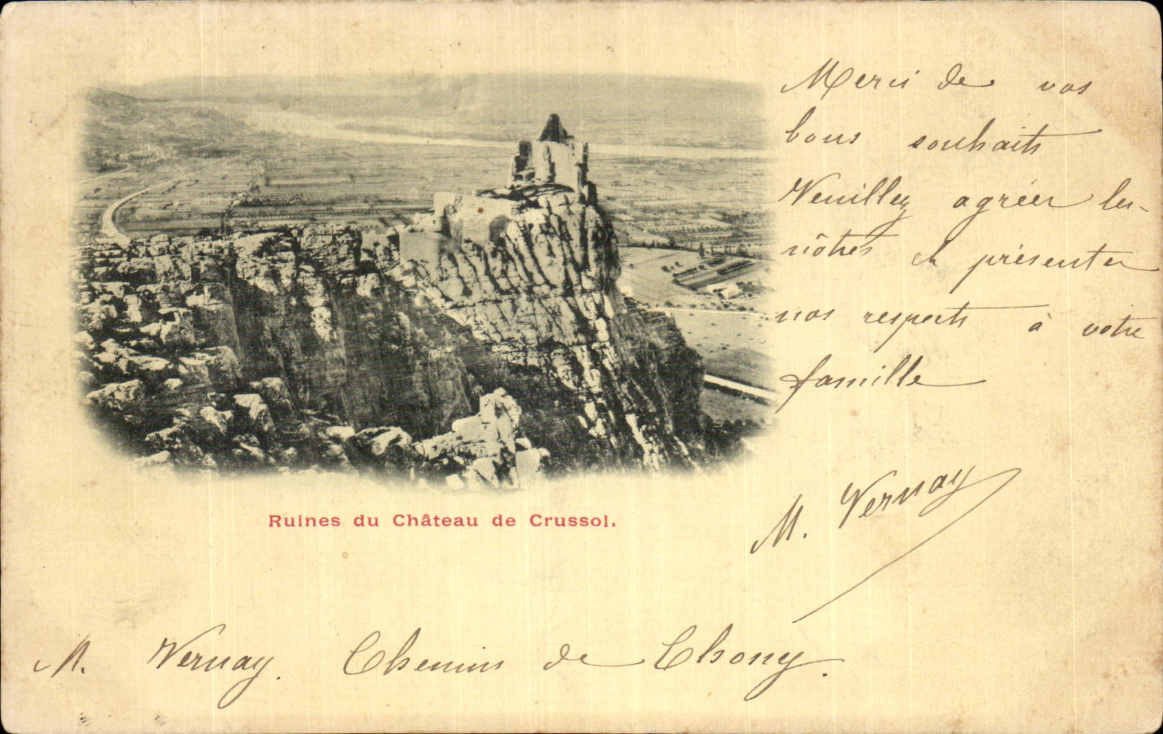 CPA Ruins of the castle of Crussol