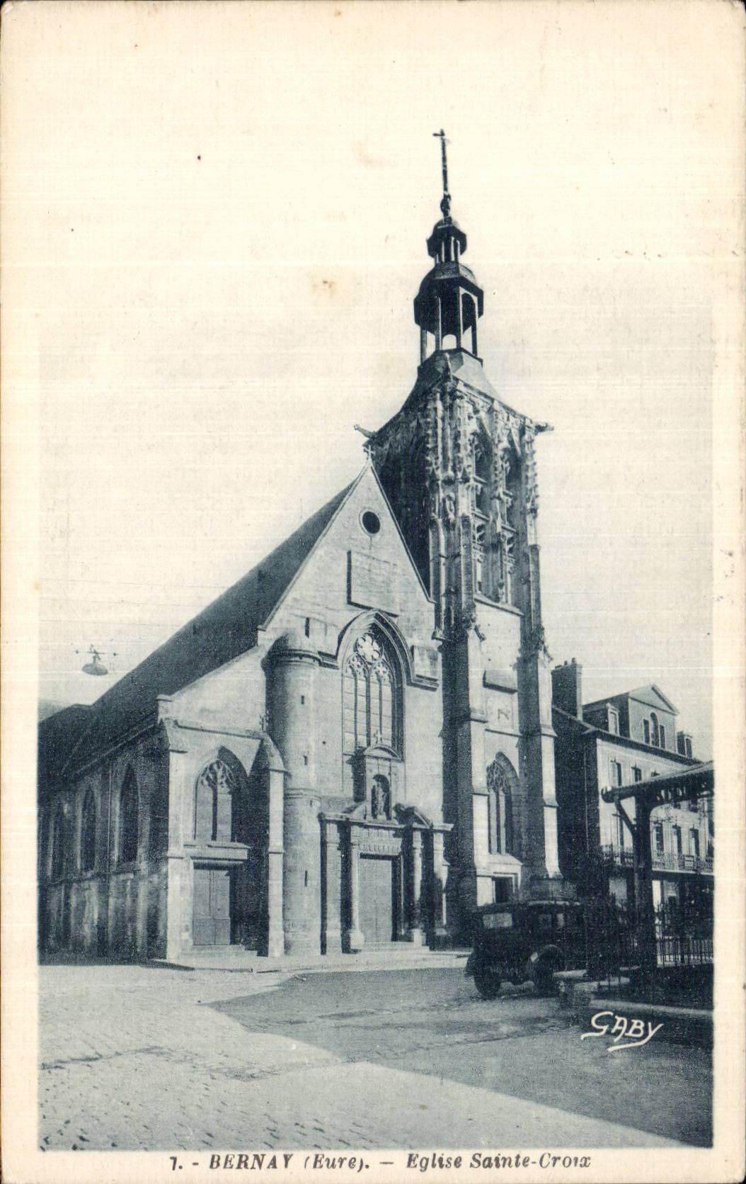 CPA Bernay Church Sainte Cross