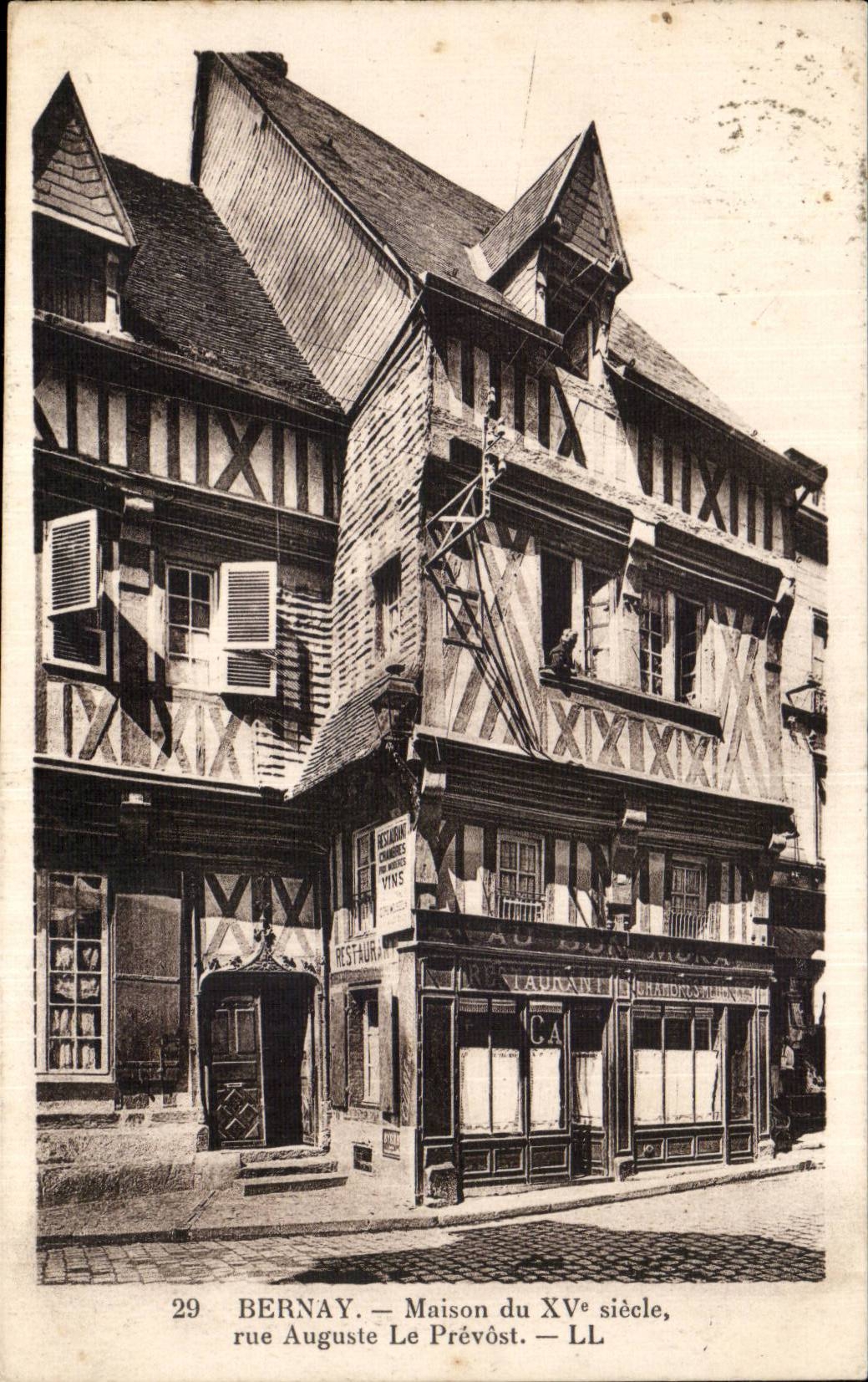 CPA Bernay House of the 15th street Auguste Prevost