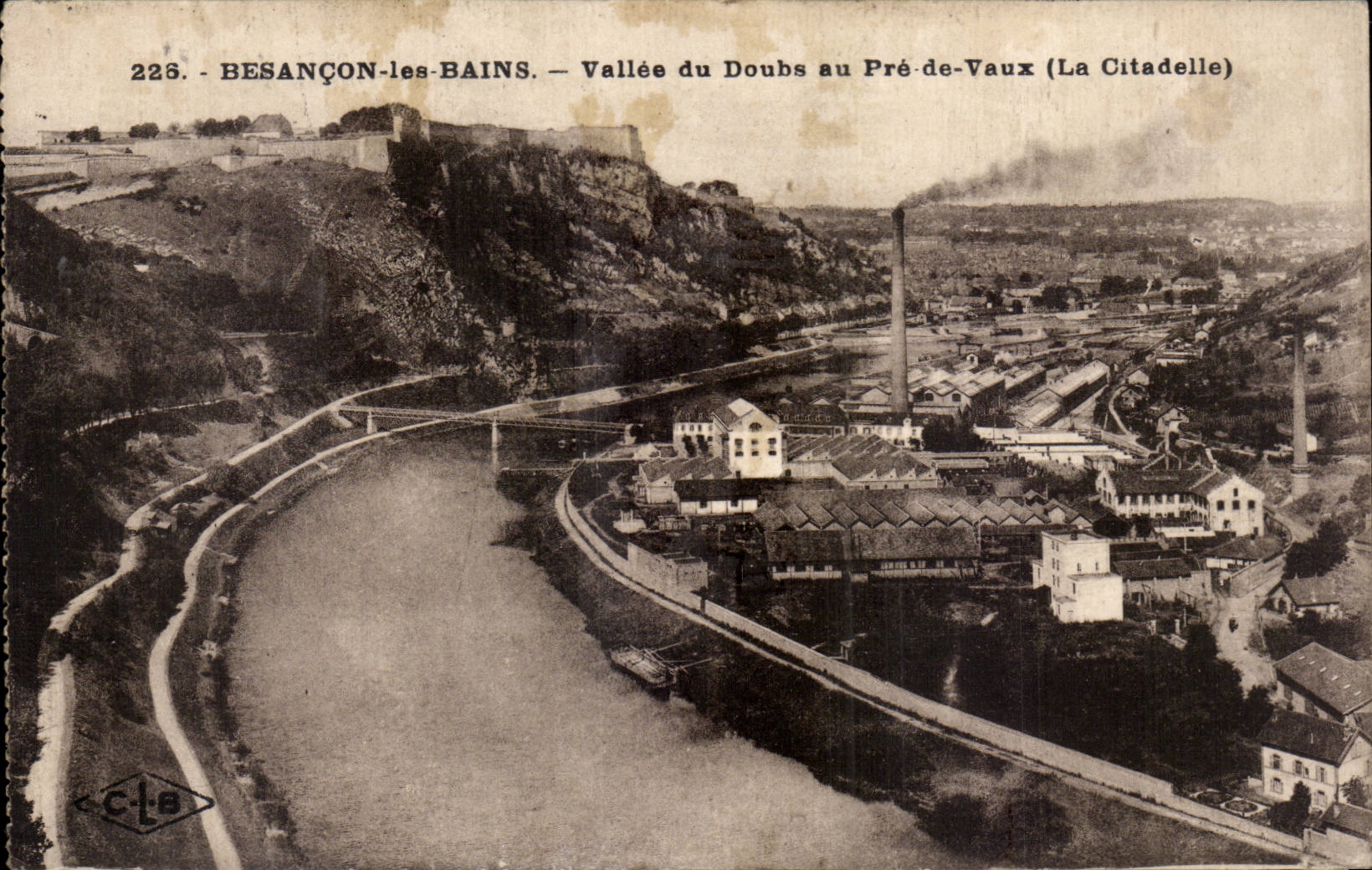 CPA Besancon les Bains Vallee of Doubs to Pre of Be worth (the citadel)