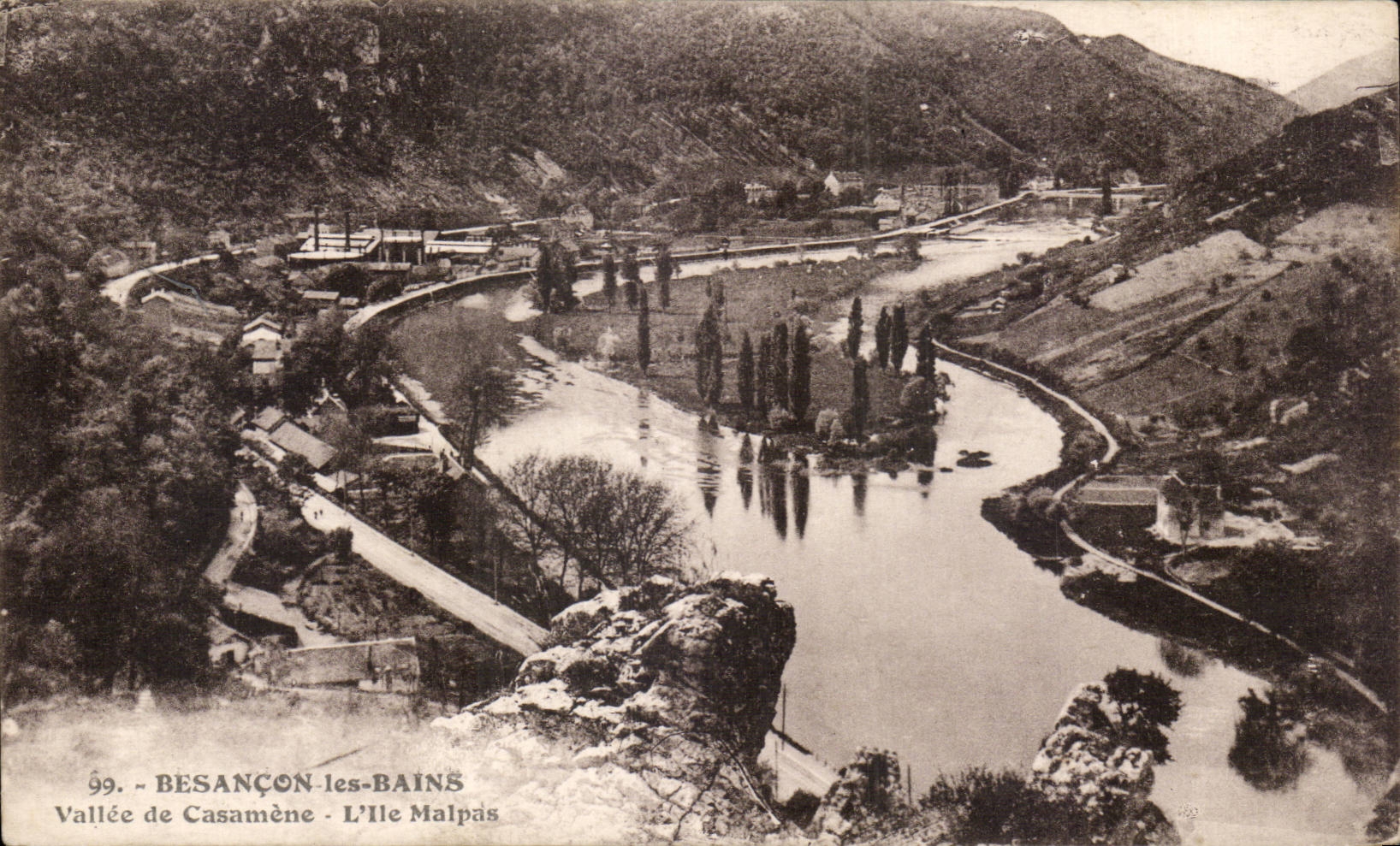 CPA Besancon Valley of Casamene the island Malpas