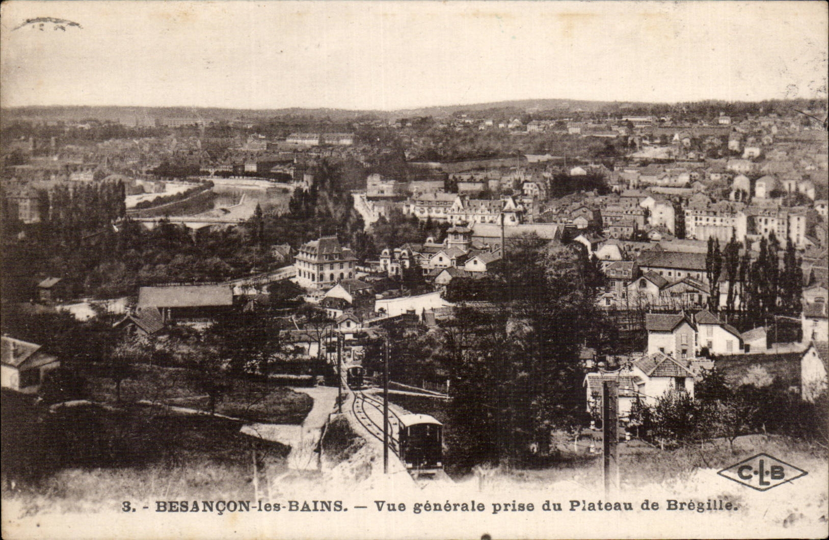 CPA Besancon les Bains View taken plate of Bregille