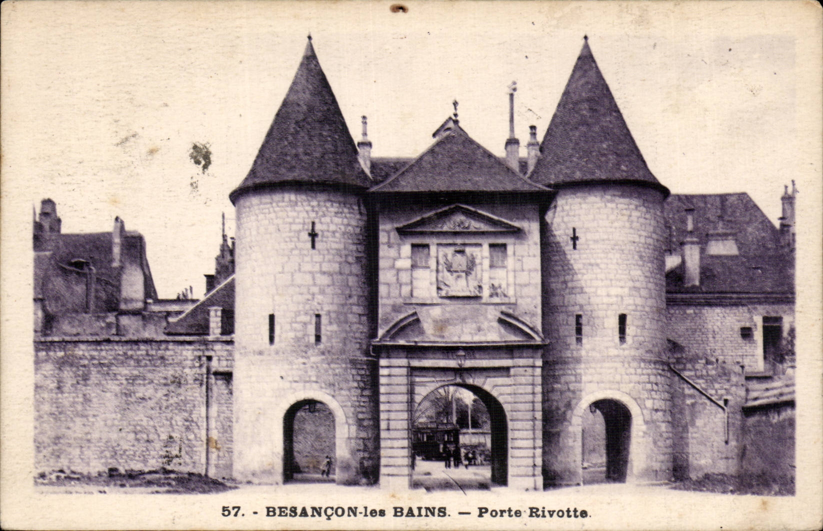 CPA Besancon les Bains Rivotte Gate