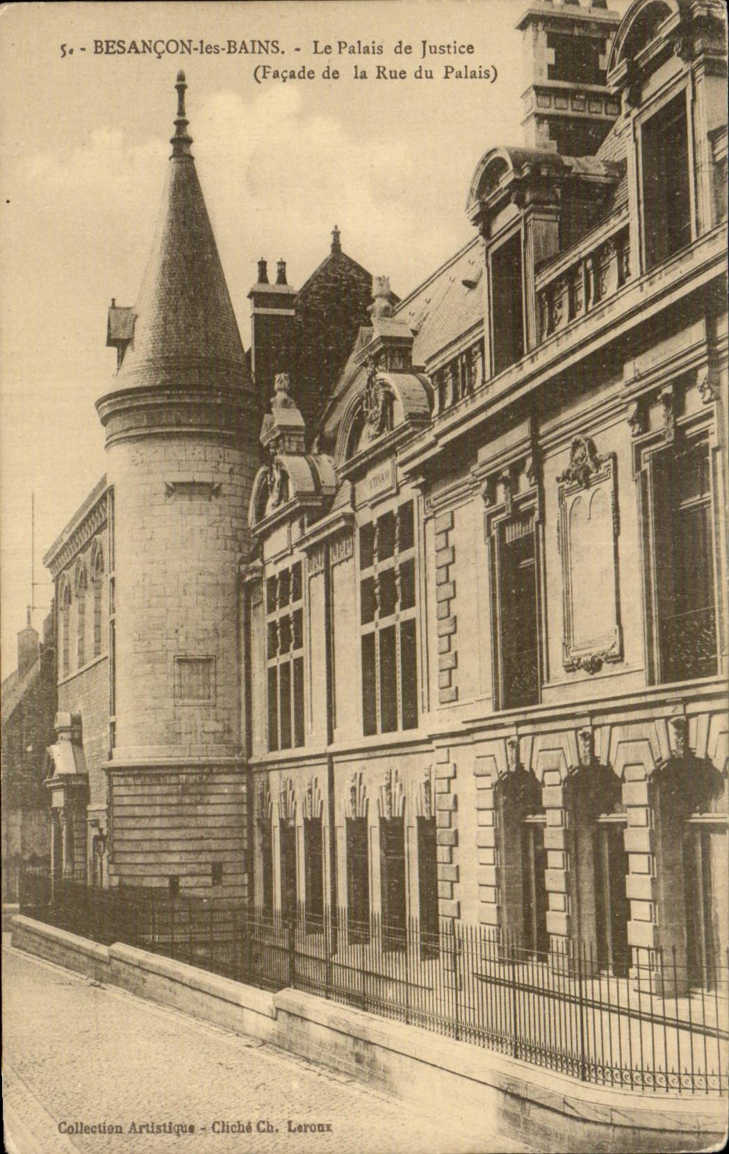 CPA Besancon les Bains law courts (frontage of the street of the Palate)