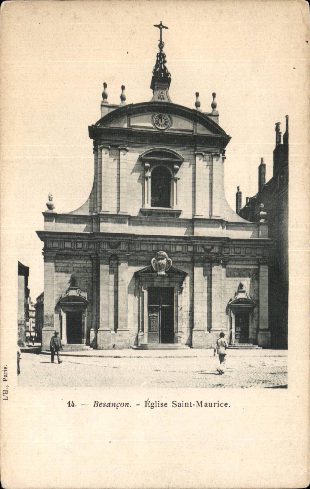 CPA Besancon les Bains Church Saint Maurice
