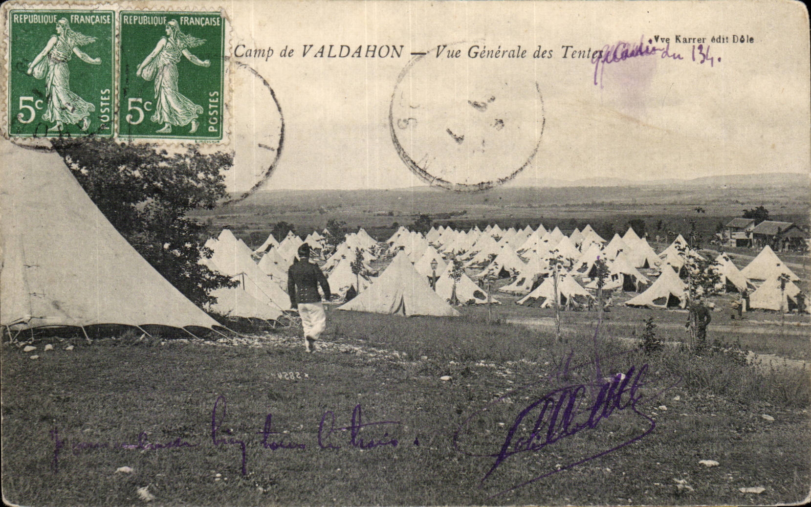 CPA Camp of Valdahon View of the tents