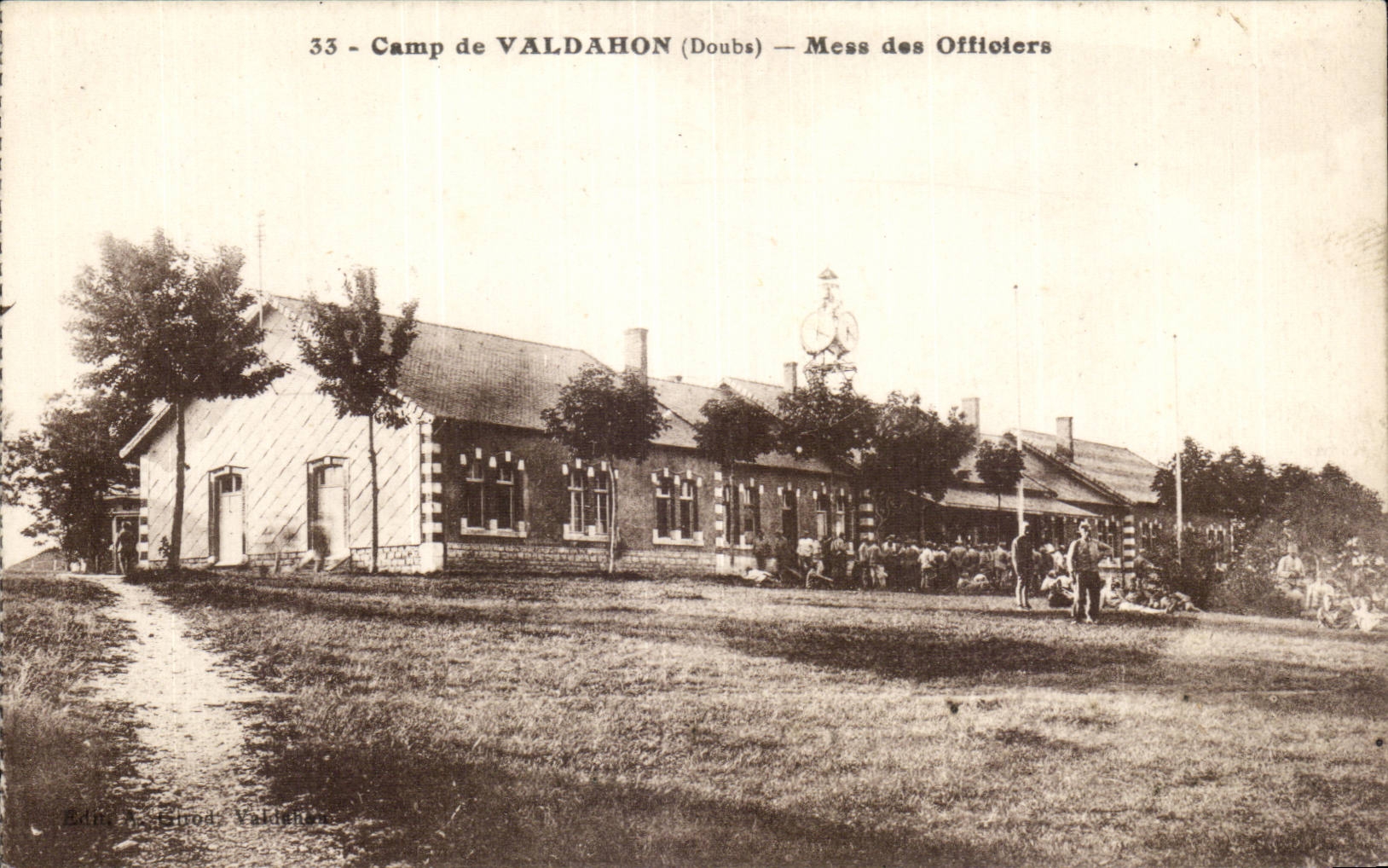 CPSM Militaria Camp of Valdahon Mess of the officers