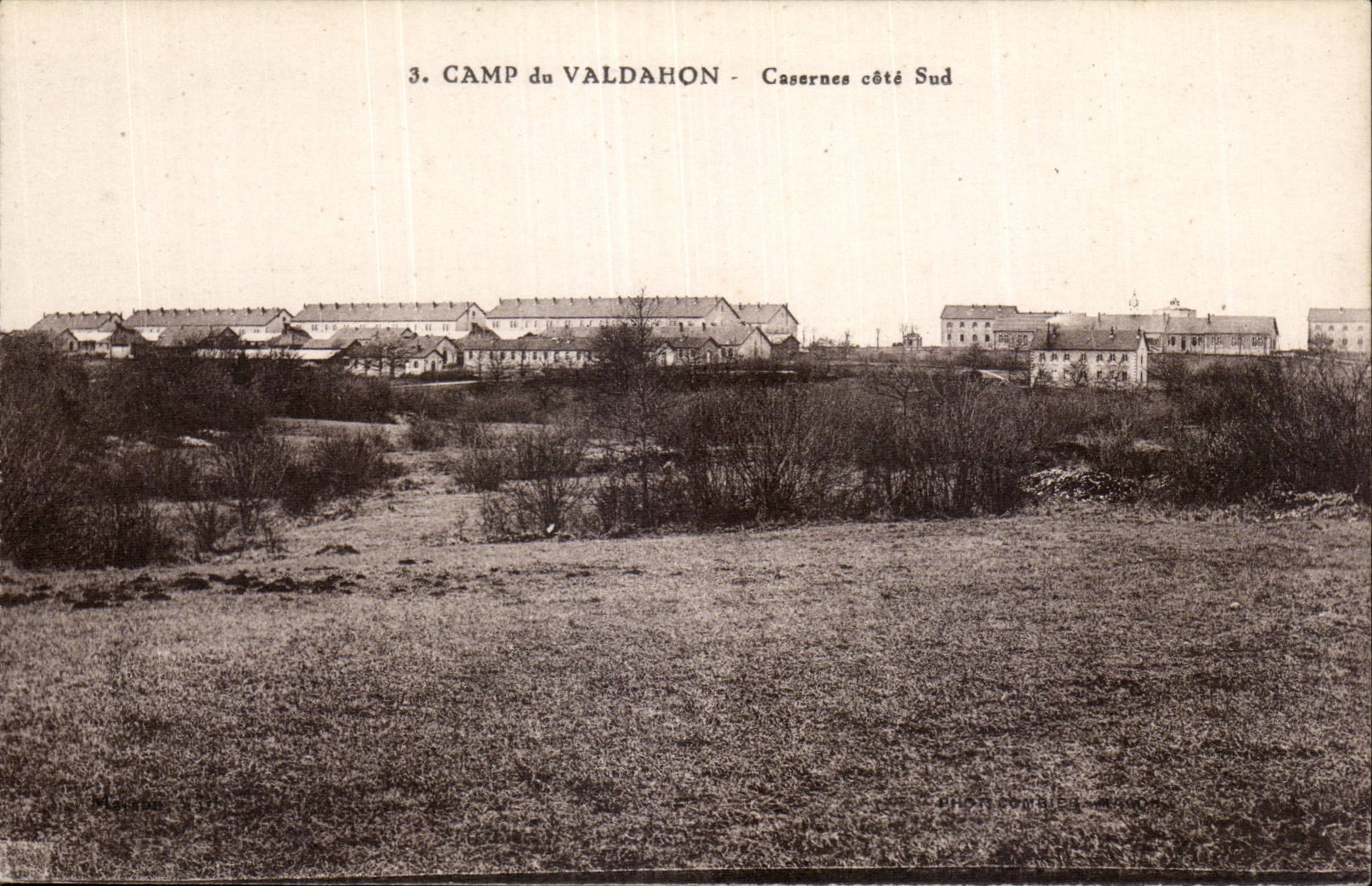 CPSM Militaria Camp of Valdahon Barracks southern part