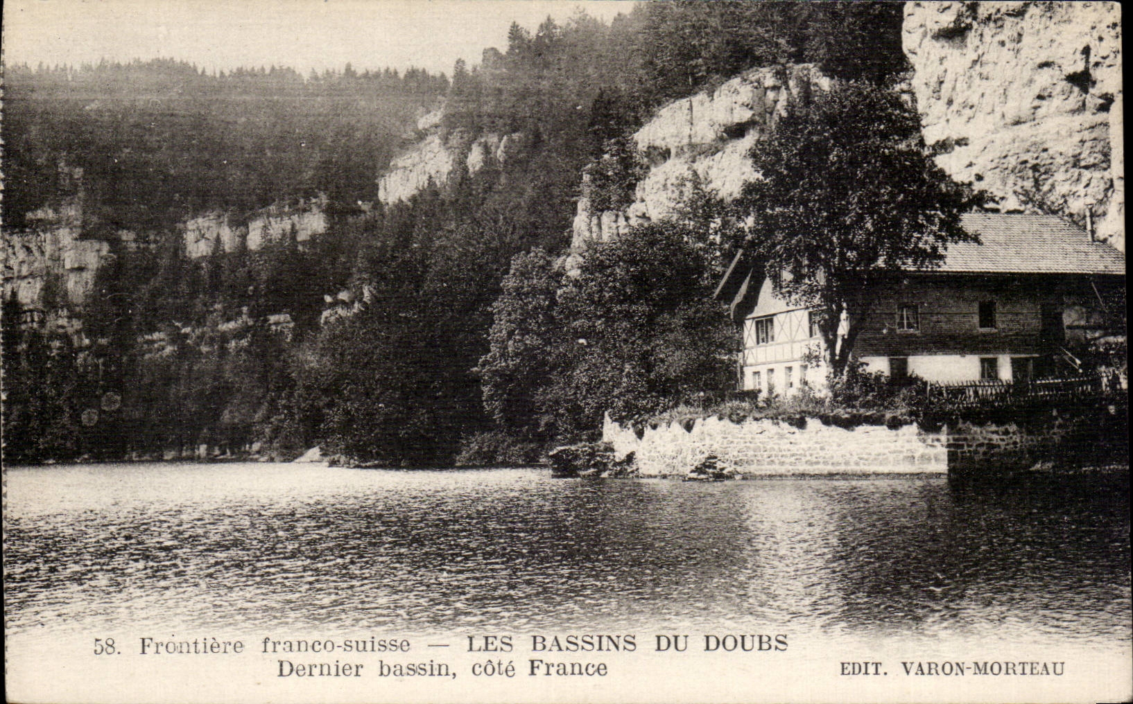 CPA Frontiere Free Swiss Dernier basin dimensions France