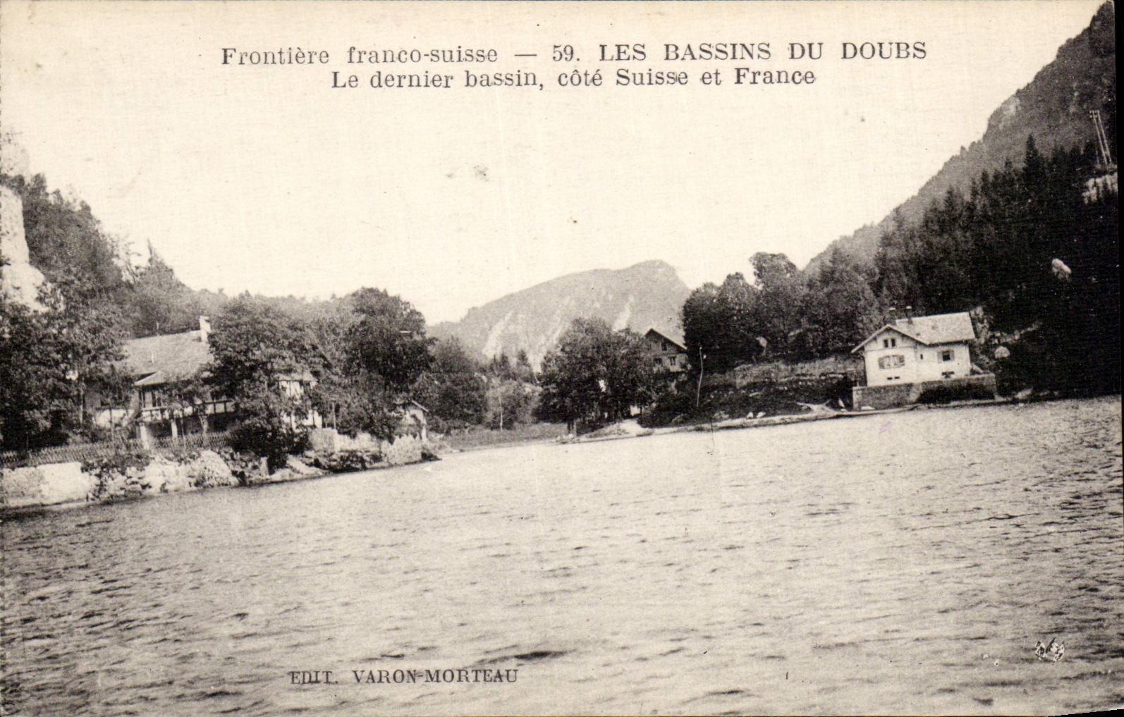 Free Swiss CPA Frontiere the basins of Doubs Le the last basin dimensions Suisse and France
