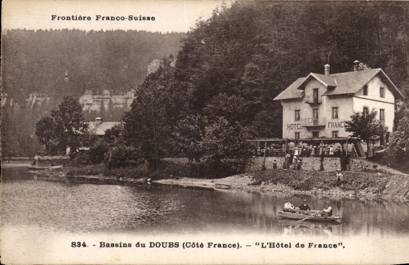Free Swiss CPA Border Basins of Doubs the hotel of France