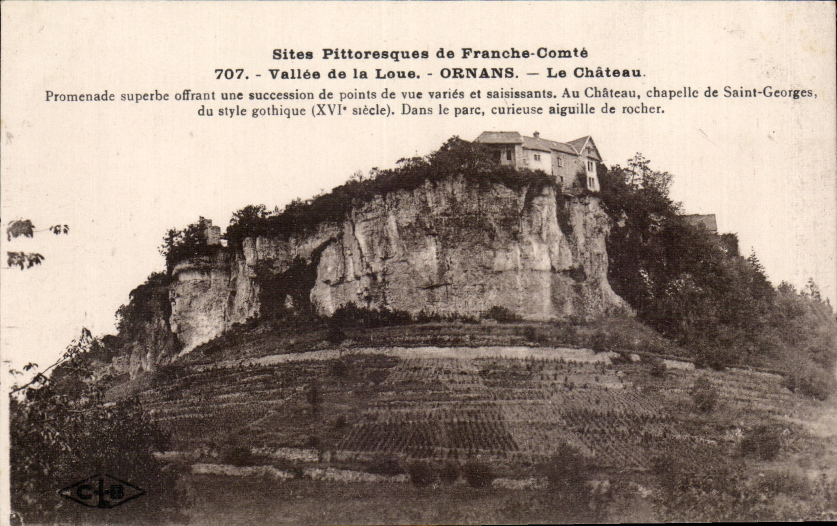 CPA Ornans Vieilles Valley of Rents the castle