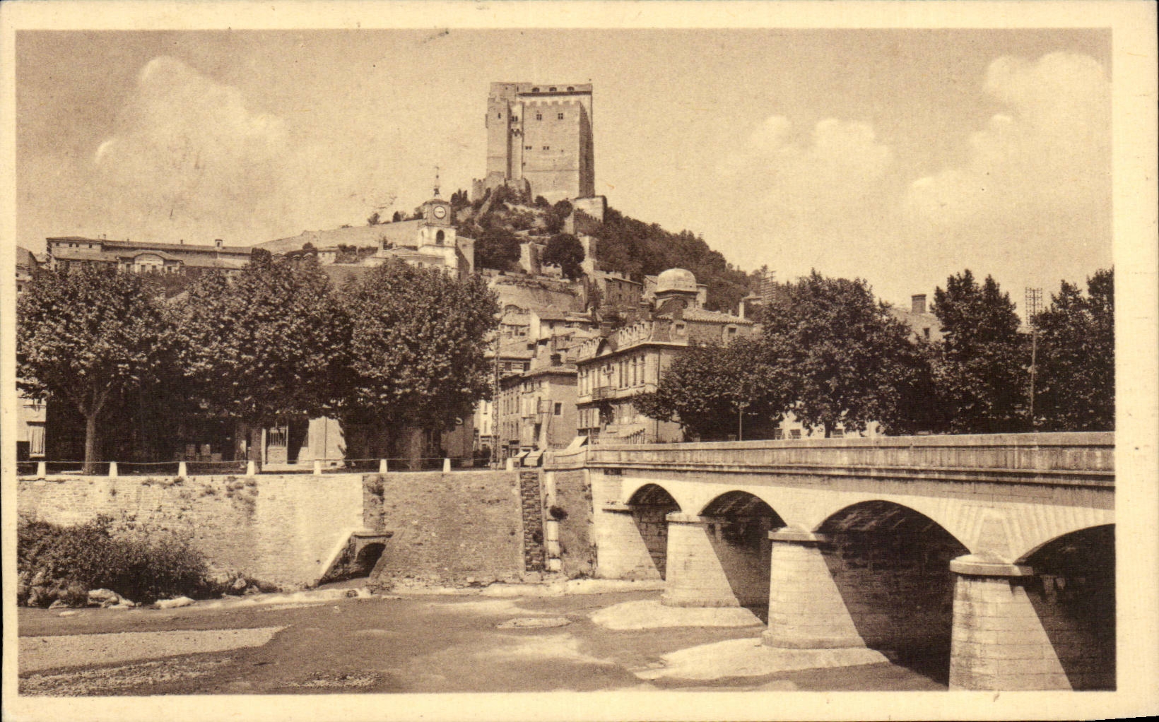 CPA Crest View and bridge on Drome