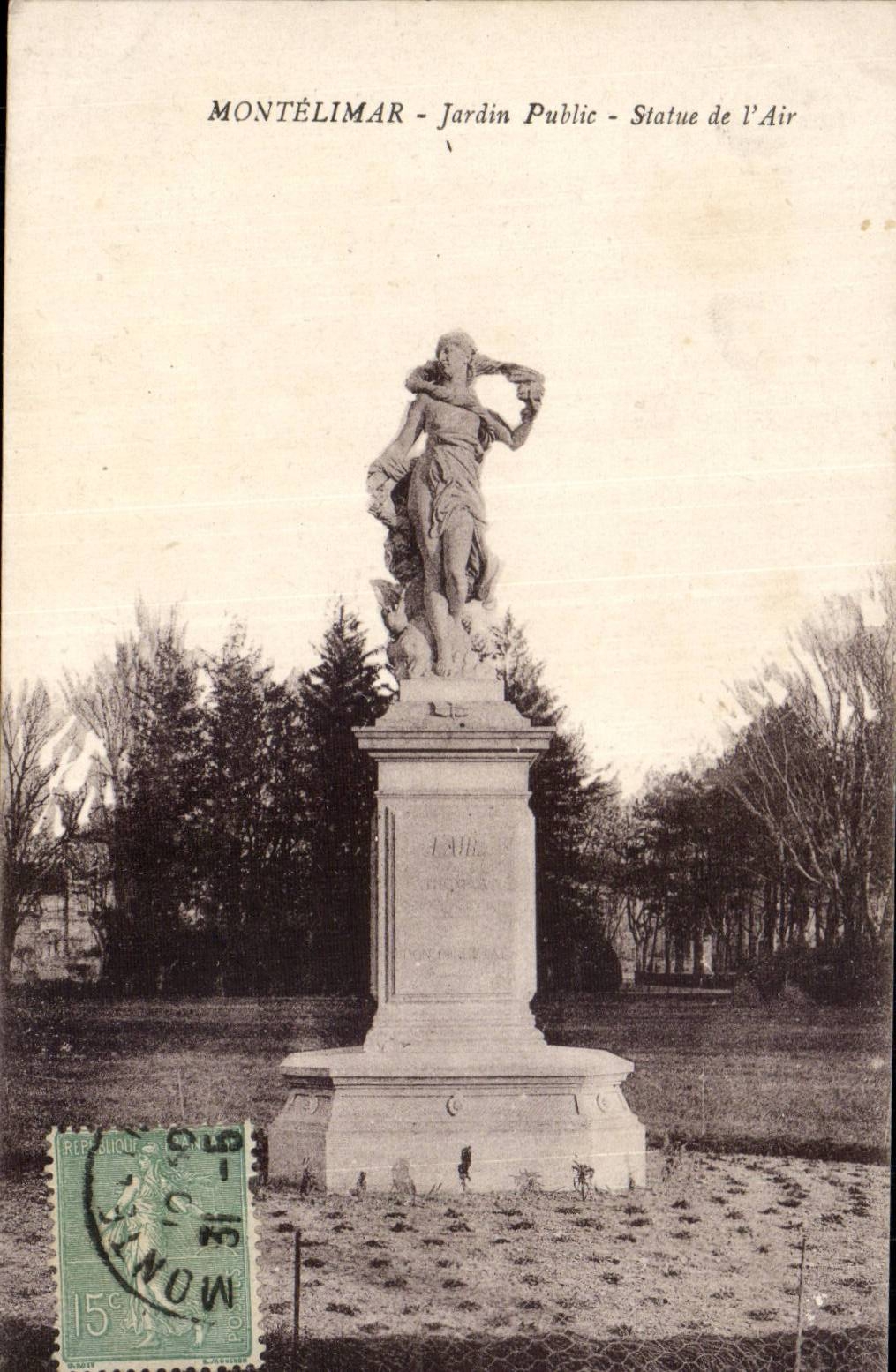 CPA Montelimar Park Statue of the air