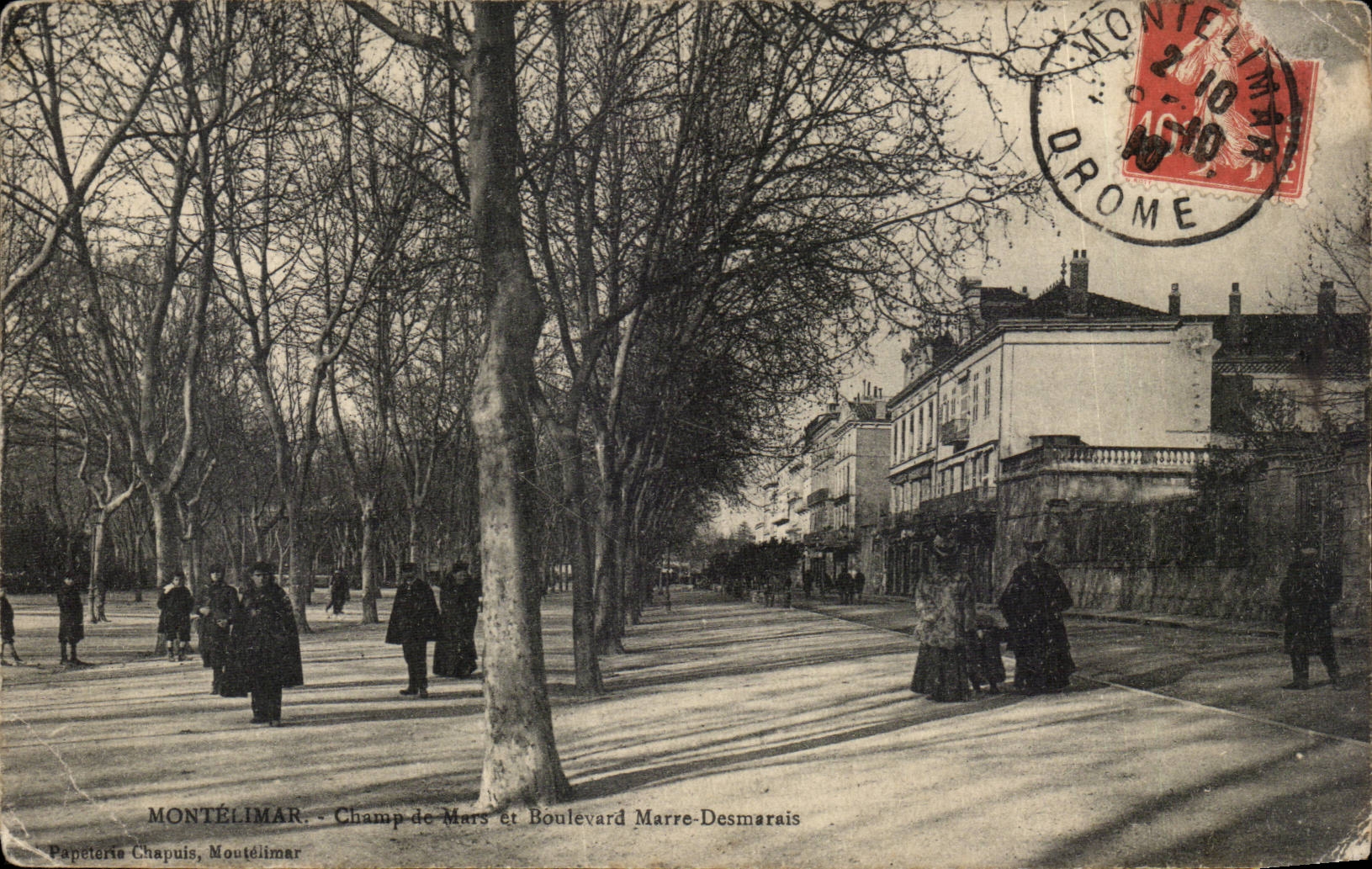CPA Montelimar Champ de Mars and boulevard Enough Desmarais