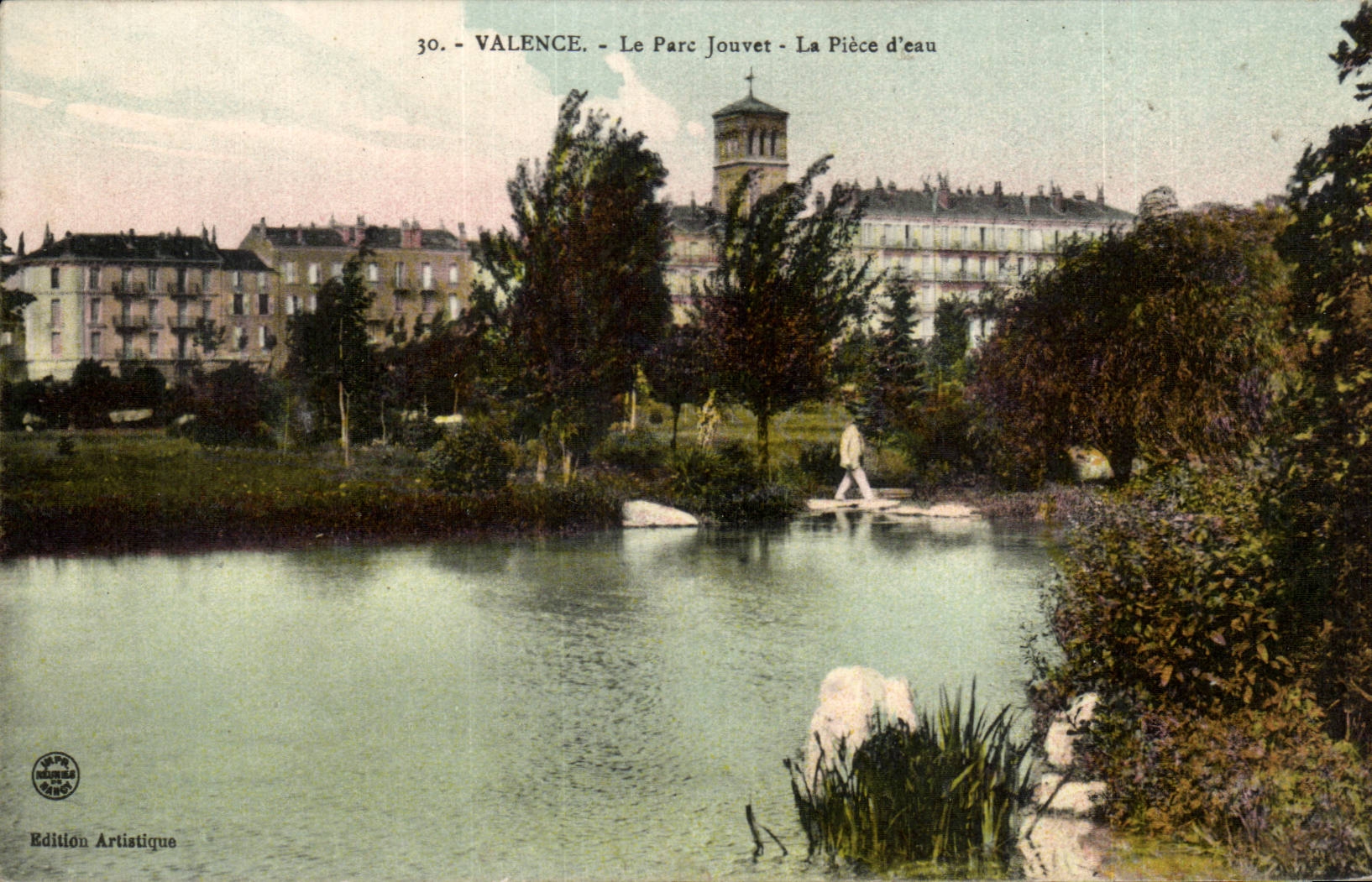 Valencia de CPA en el parque de Rhone Le Jouvet el cisne del cisne de la pieza del agua