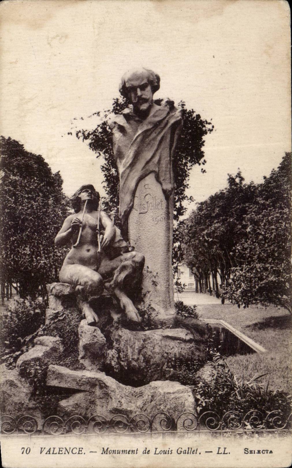 CPA Valence Monument of Louis Roller