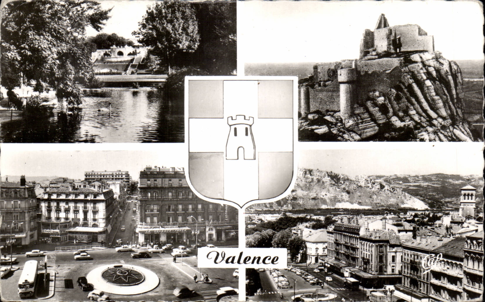 CPA Valence Le Parc Jouvet Ruines de Crussol pone la republica y que ocurrio V Hugo