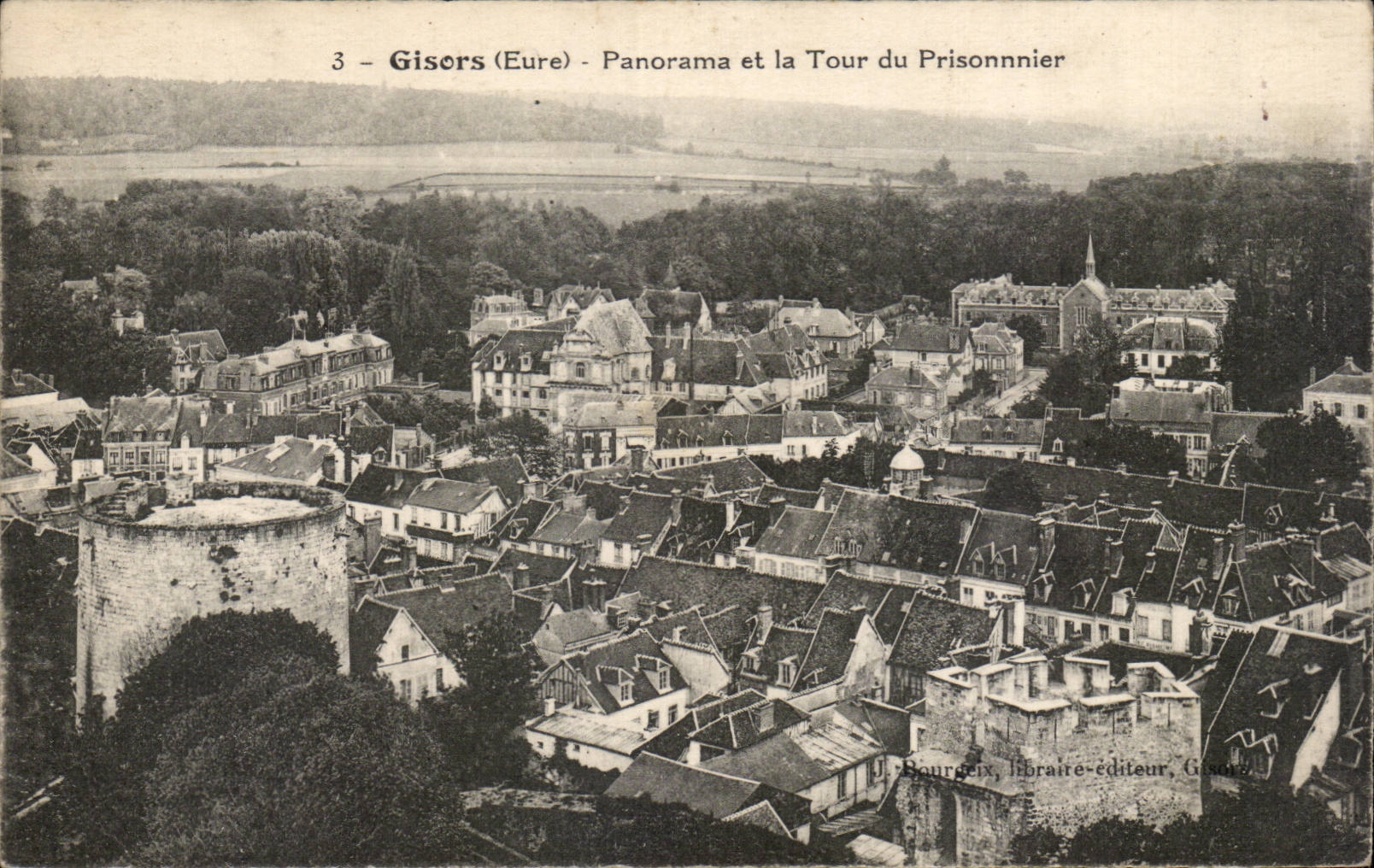CPA Gisors Panorama de la tour du prisonnier