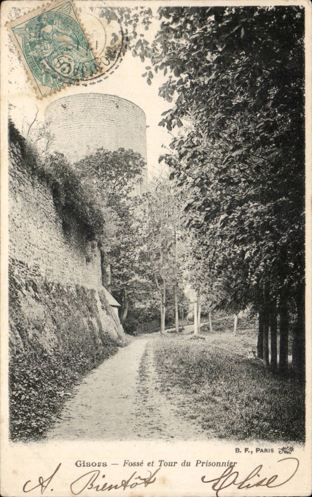 CPA Gisors Fosse et tour du prisonnier