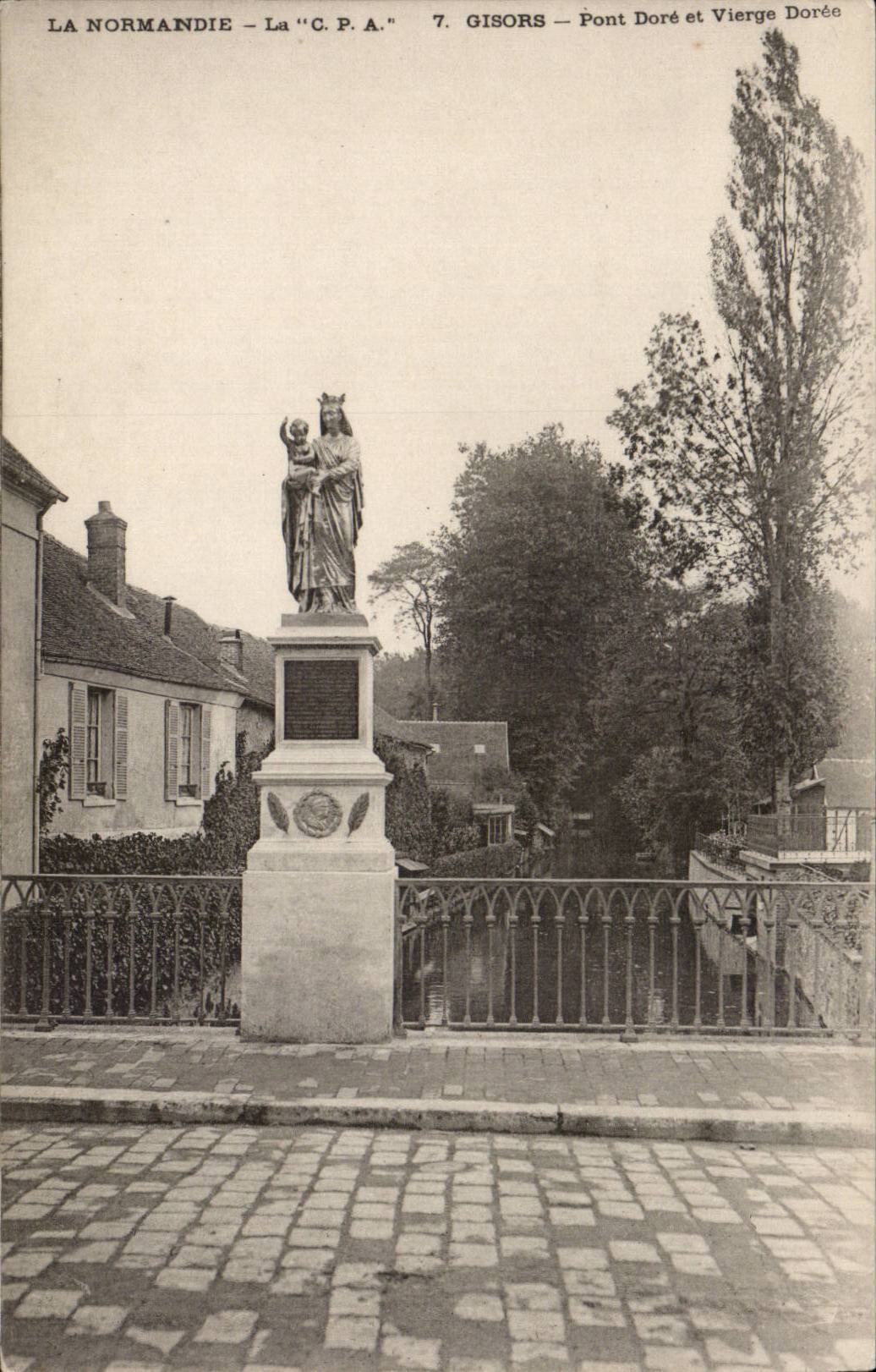 CPA Gisors Pont dore et vierge doree