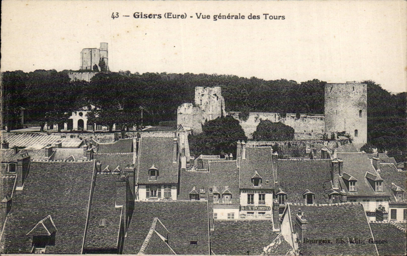 CPA Gisors Vue generale des tours