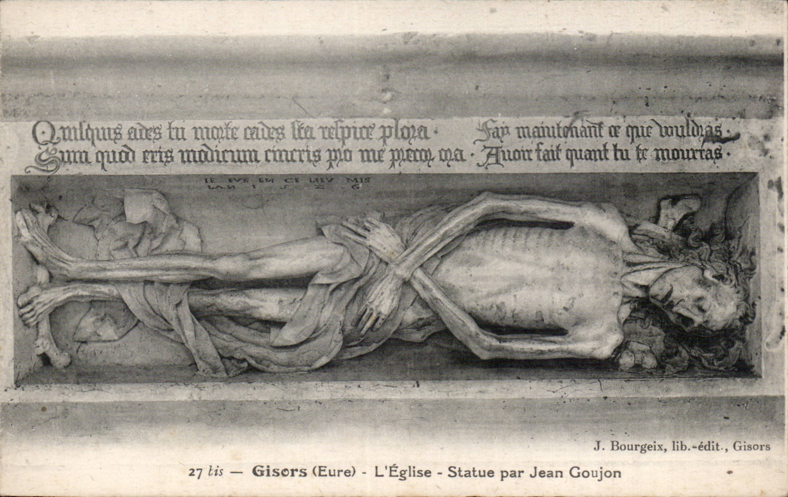 CPA Gisors the church Statue by Jean Pin