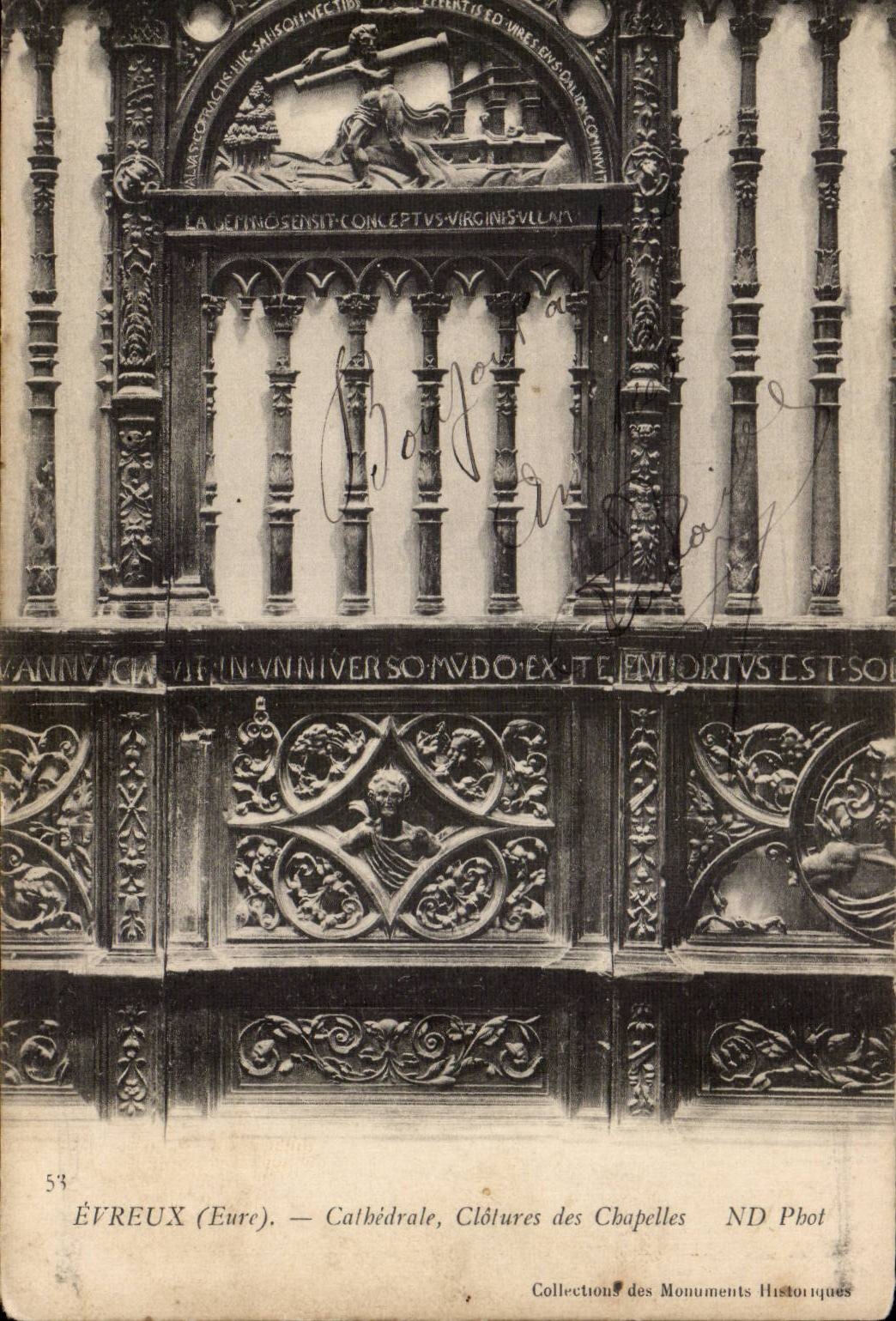 Cercas de la catedral de CPA Evreux de las camaras acorazadas