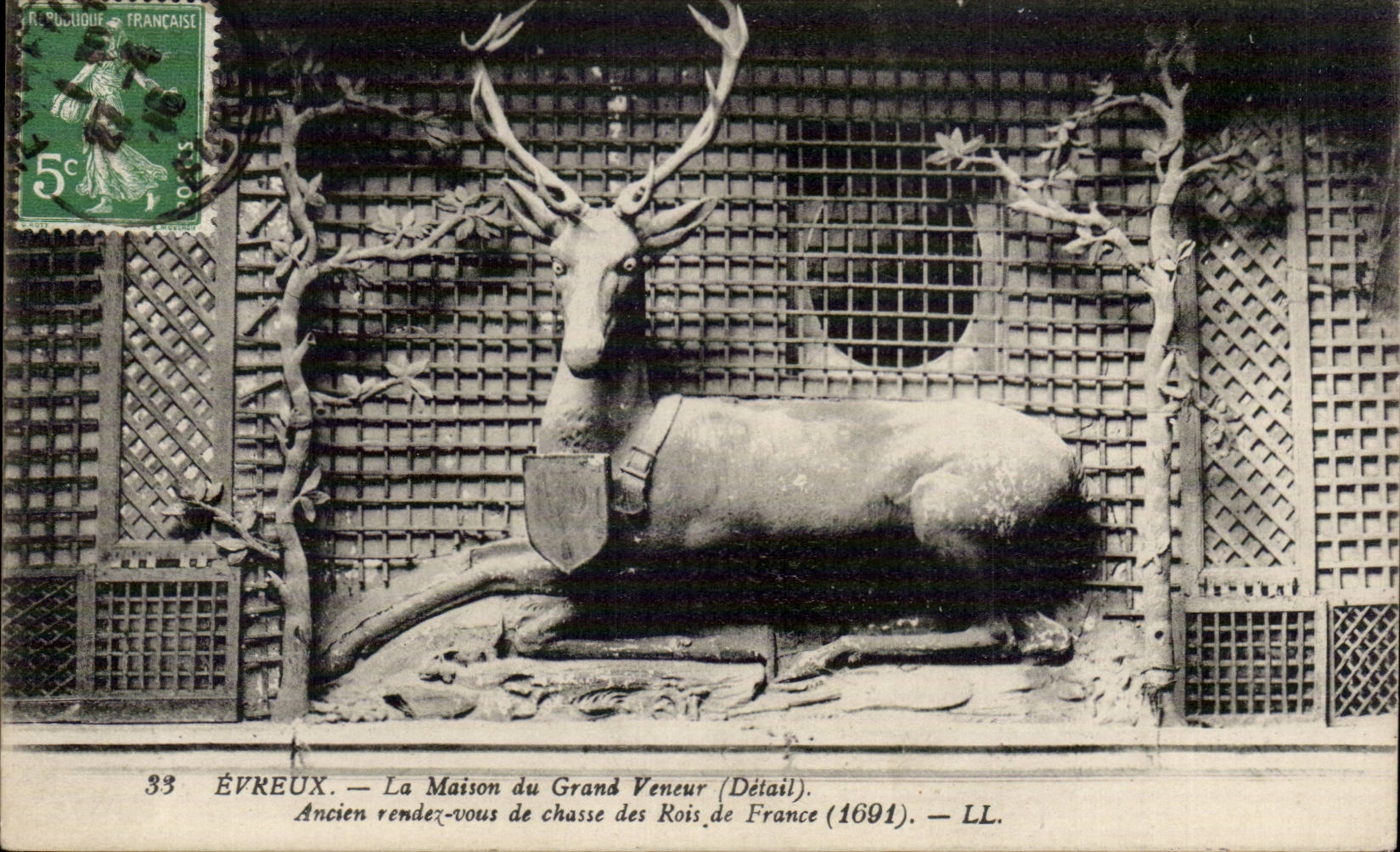 CPA Evreux la casa de la vieja vuelta grande del Huntsman (detalle) de la caza de 1691) machos de los reyes de Francia (expulsa Gibier