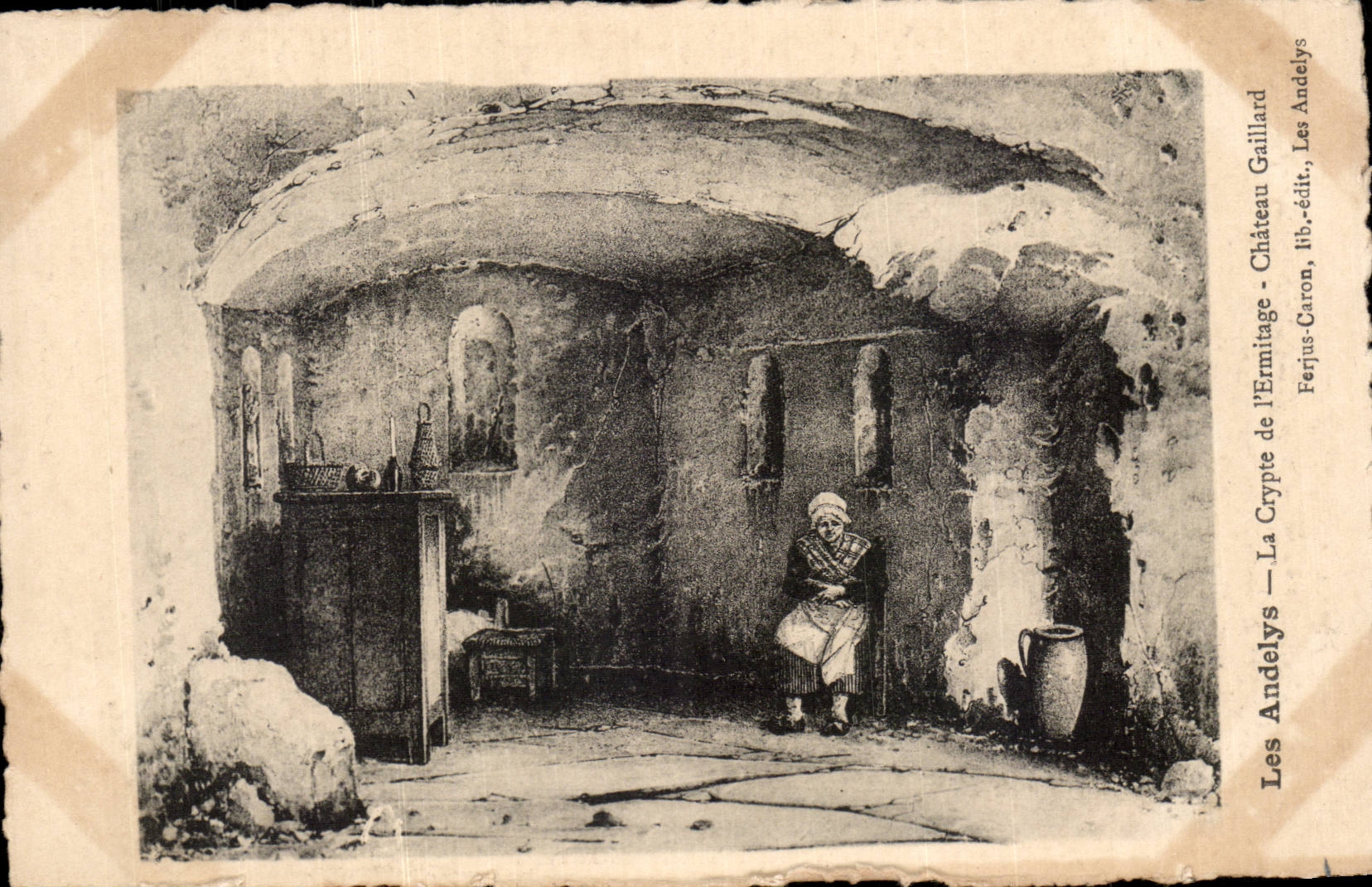 CPA Andelys Crypt of the hermitage Strong Castle