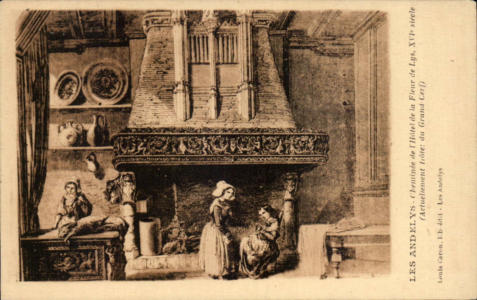 CPA Andelys Chimney of the hotel of the flower of Lily 16th Currently Hotel of the Stag