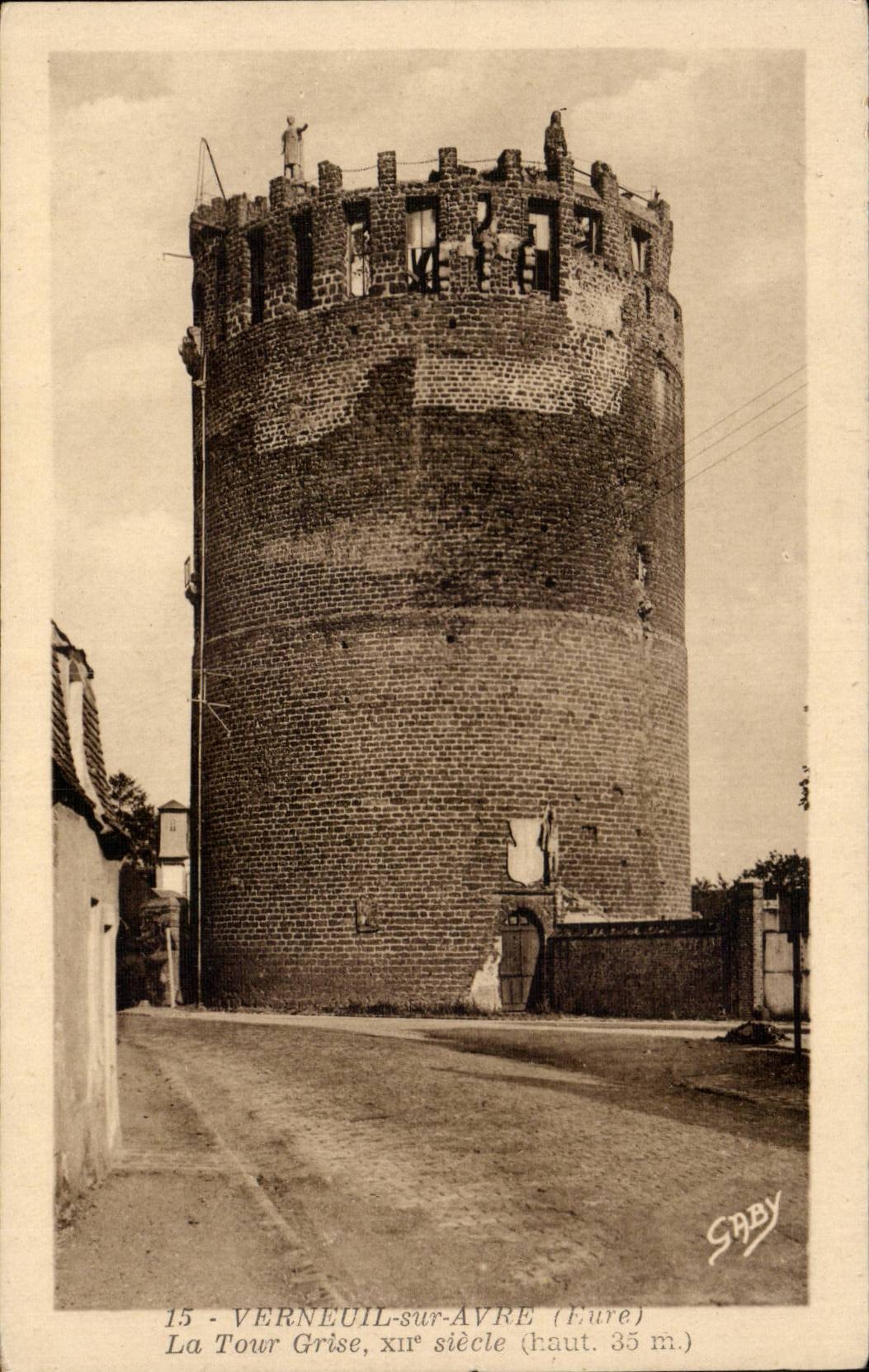 CPA Verneuil on Avre the Gray tower 12th