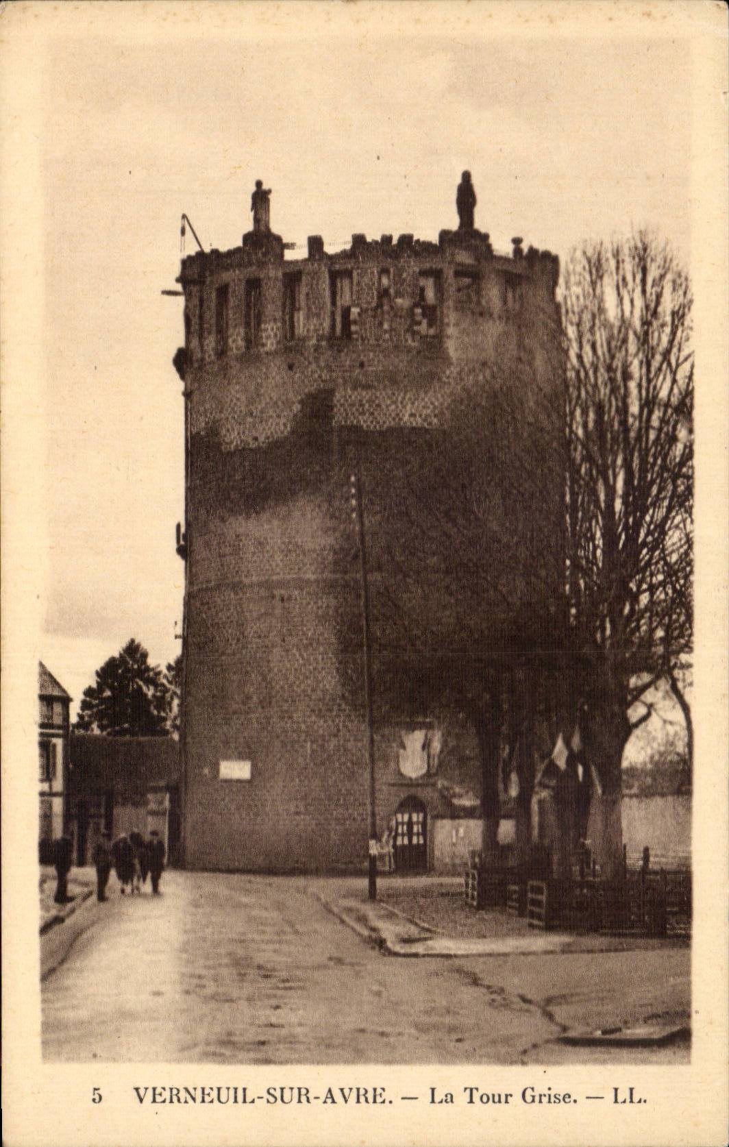 CPA Verneuil on Avre the Gray Tower