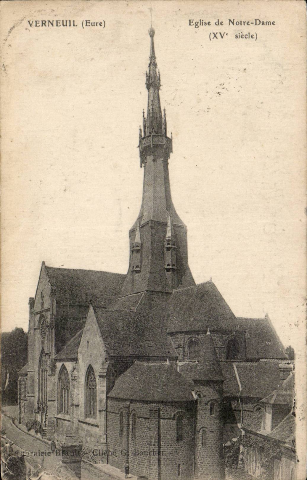 CPA Verneuil on Avre Church of Notre Dame (15th)