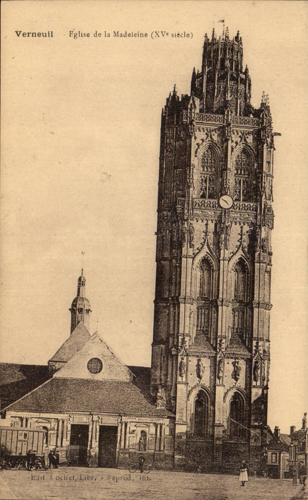 CPA Verneuil on Avre Church of the Madeleine