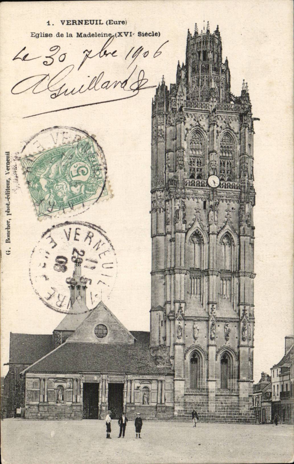 CPA Verneuil on Avre Church of the Madeleine