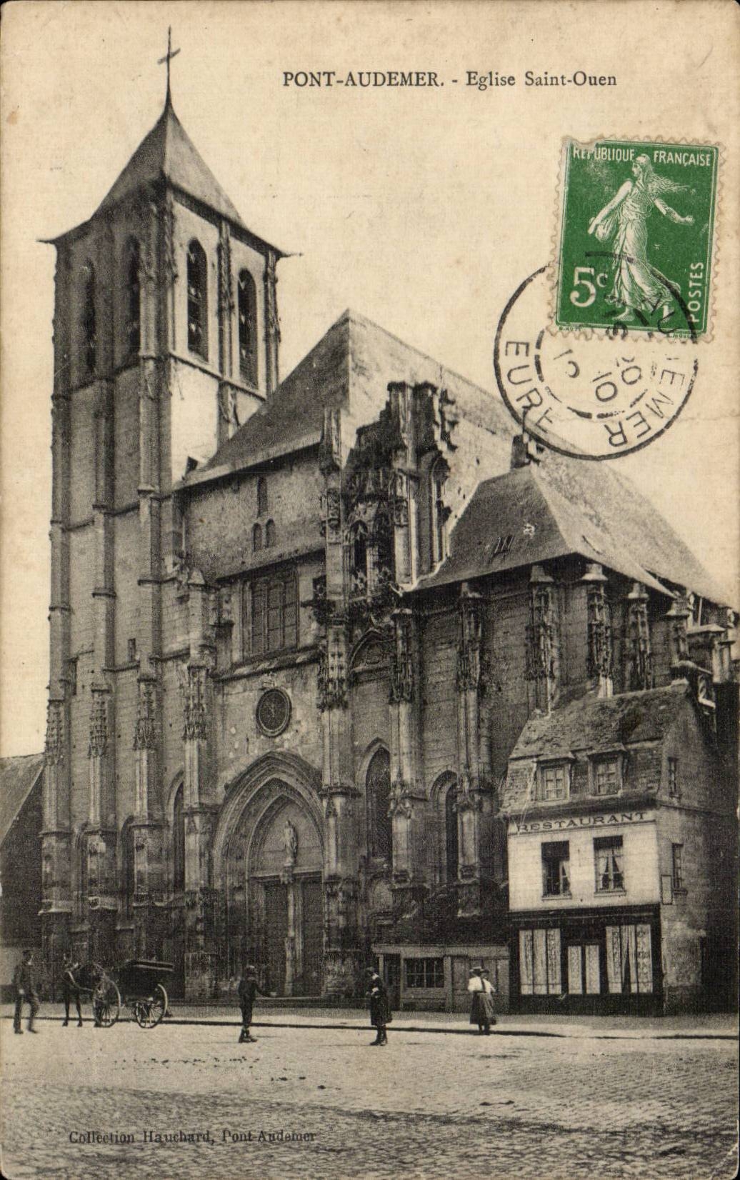 CPA Bridge Audemer Church Saint Ouen