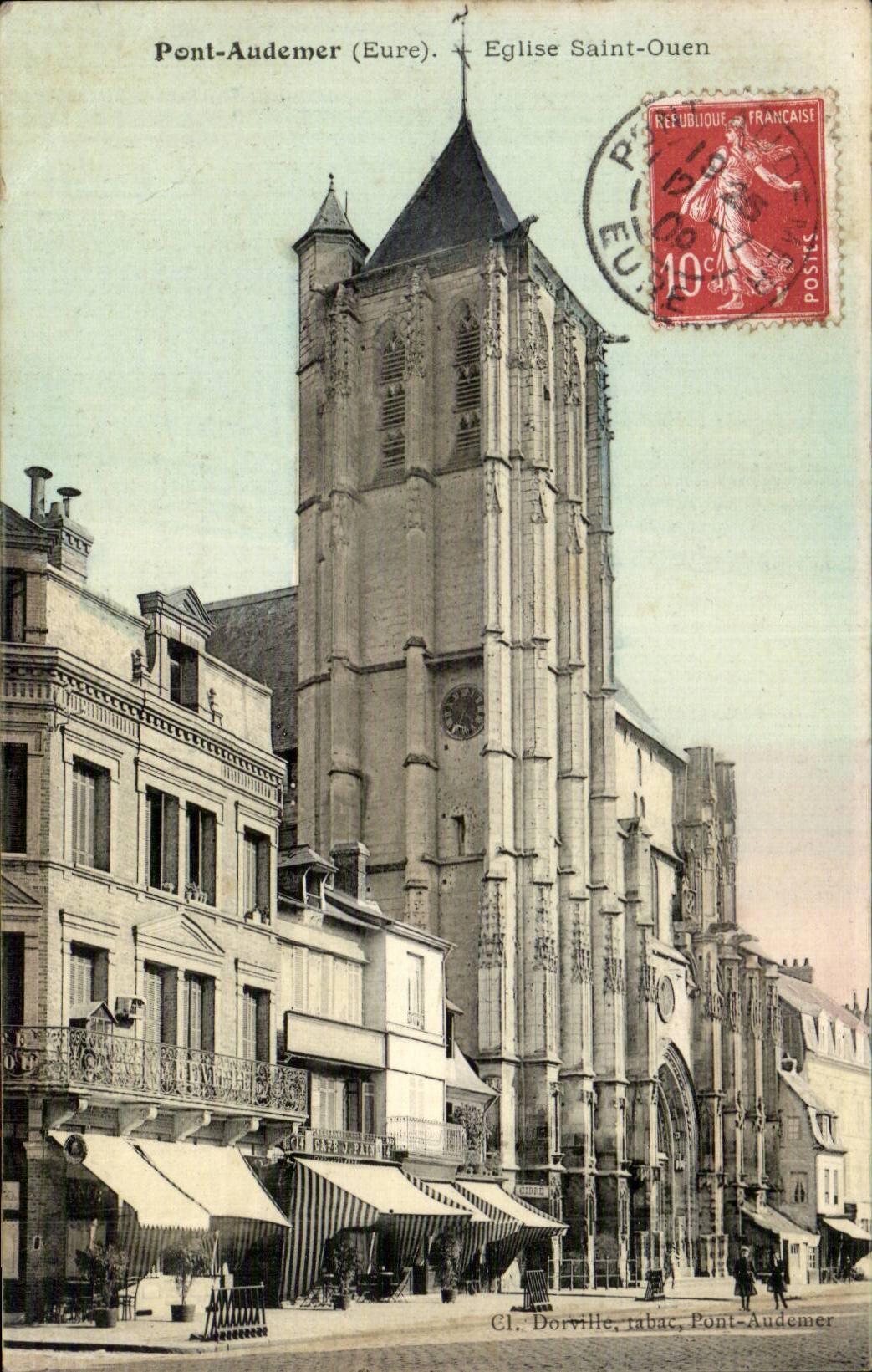 CPA Bridge Audemer Church Saint Ouen