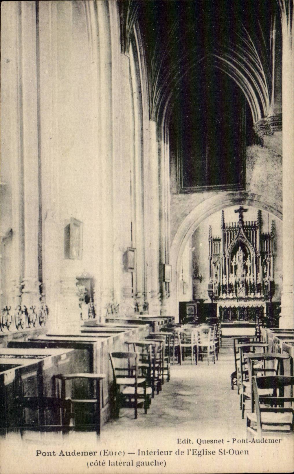 CPA Interior Audemer Bridge of the church Saint Ouen