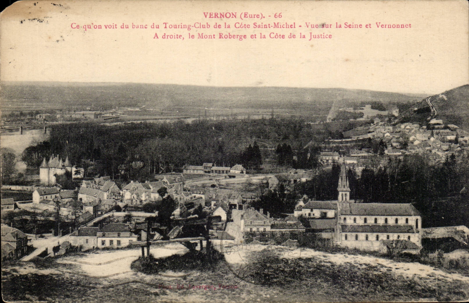 CPA Vernon what one sees of Touring Club of the dimension Saint Michel Seen on the Seine and Vernonnet