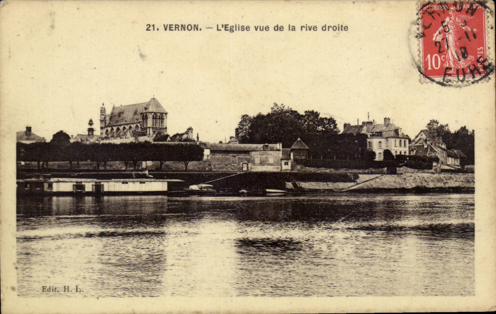 CPA Vernon the church seen of Right Bank