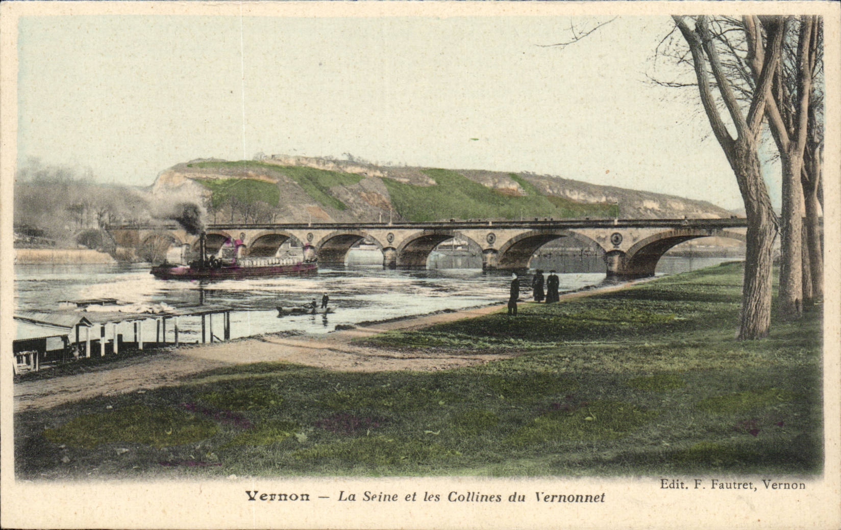 CPA Vernon el Seine y las colinas de Vernonnet