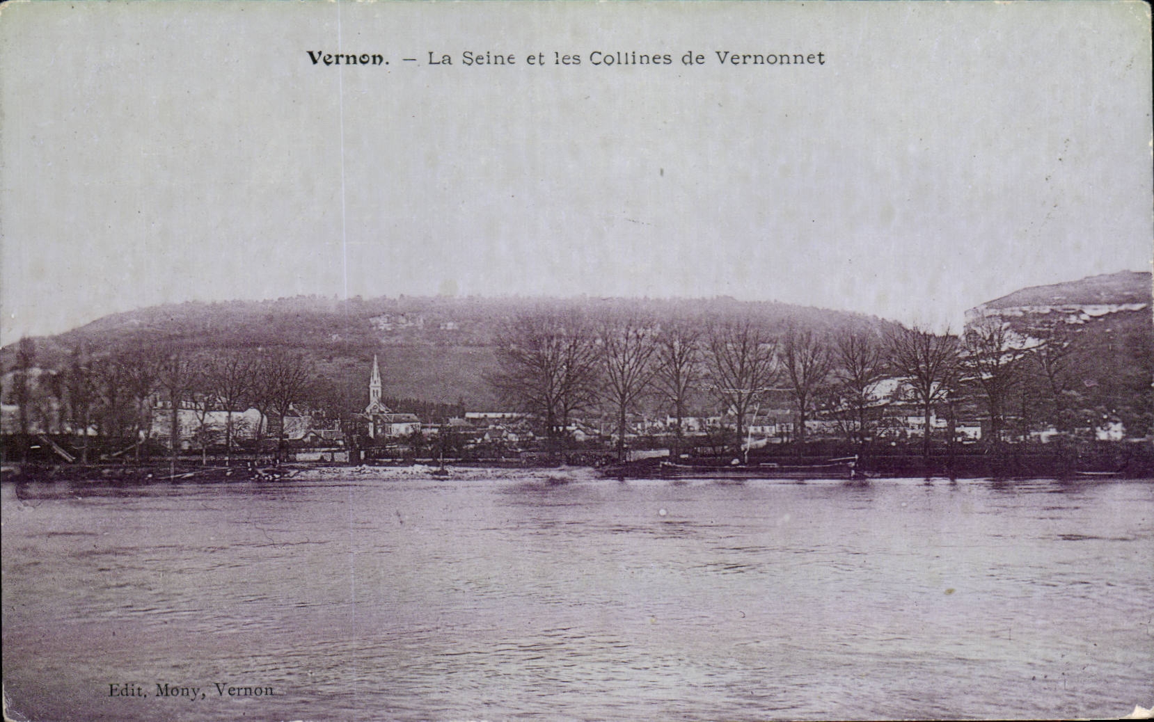 CPA Vernon el Seine y las colinas de Vernonnet