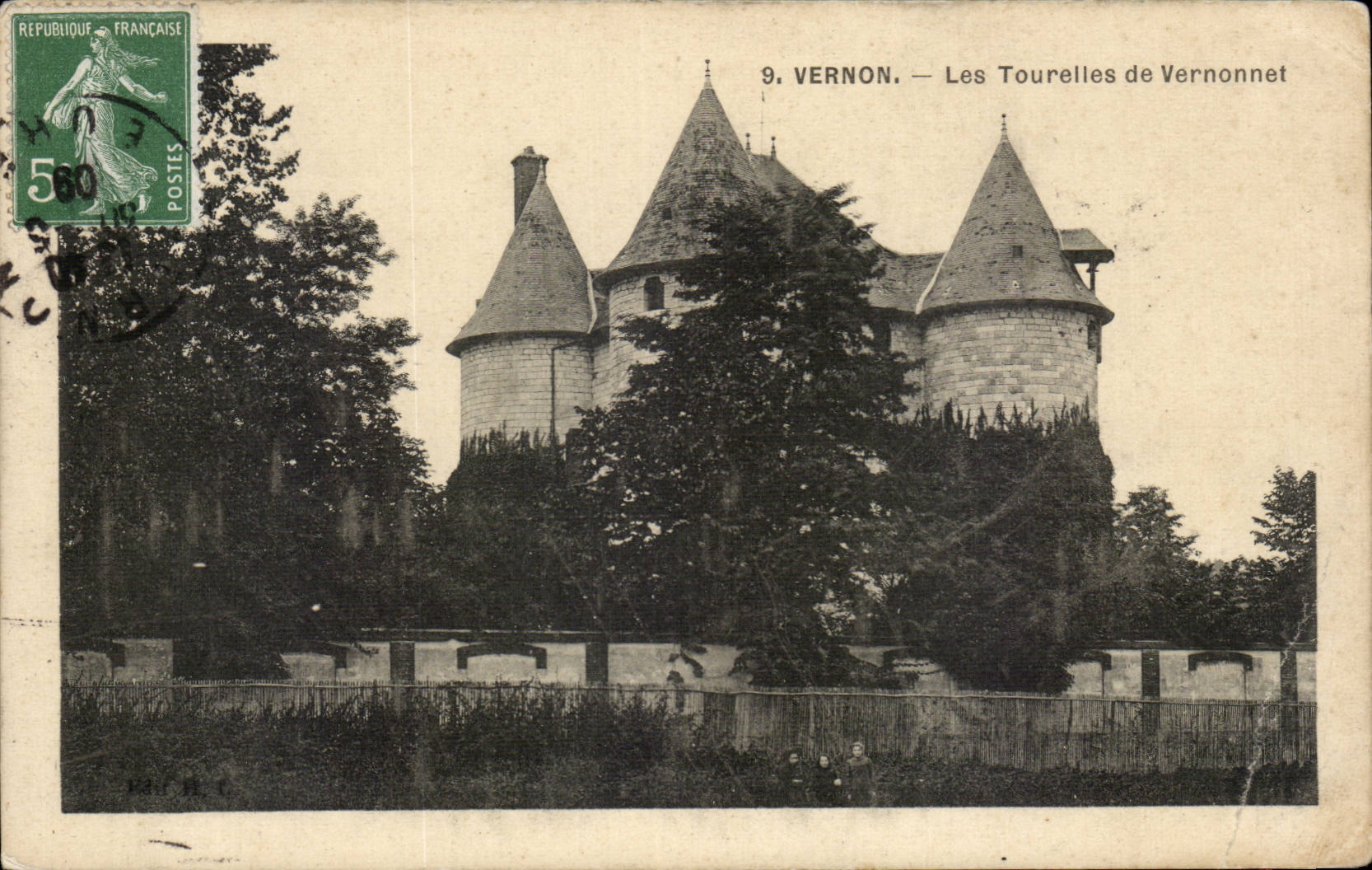 CPA Vernon turrets of Vernonnet