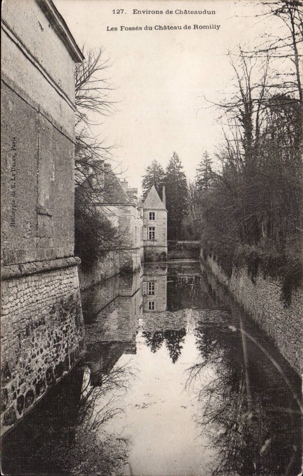 Alrededores de CPA de los hoyos de Chateaudun del castillo de Romilly
